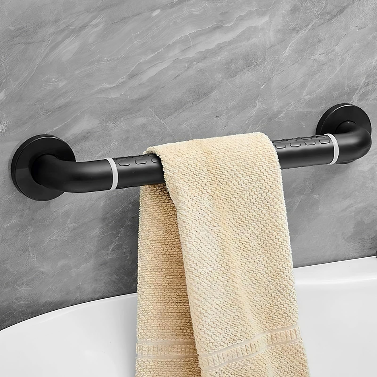 Fkxsxaz Non-Slip Stainless Steel Bathtub Safety Grab Bar, Shower Bars, Bathroom Hand Rail For Bathtub/Toilet, Balance Assist Bath Handle, Heavy Duty(1.3Ft/40Cm)