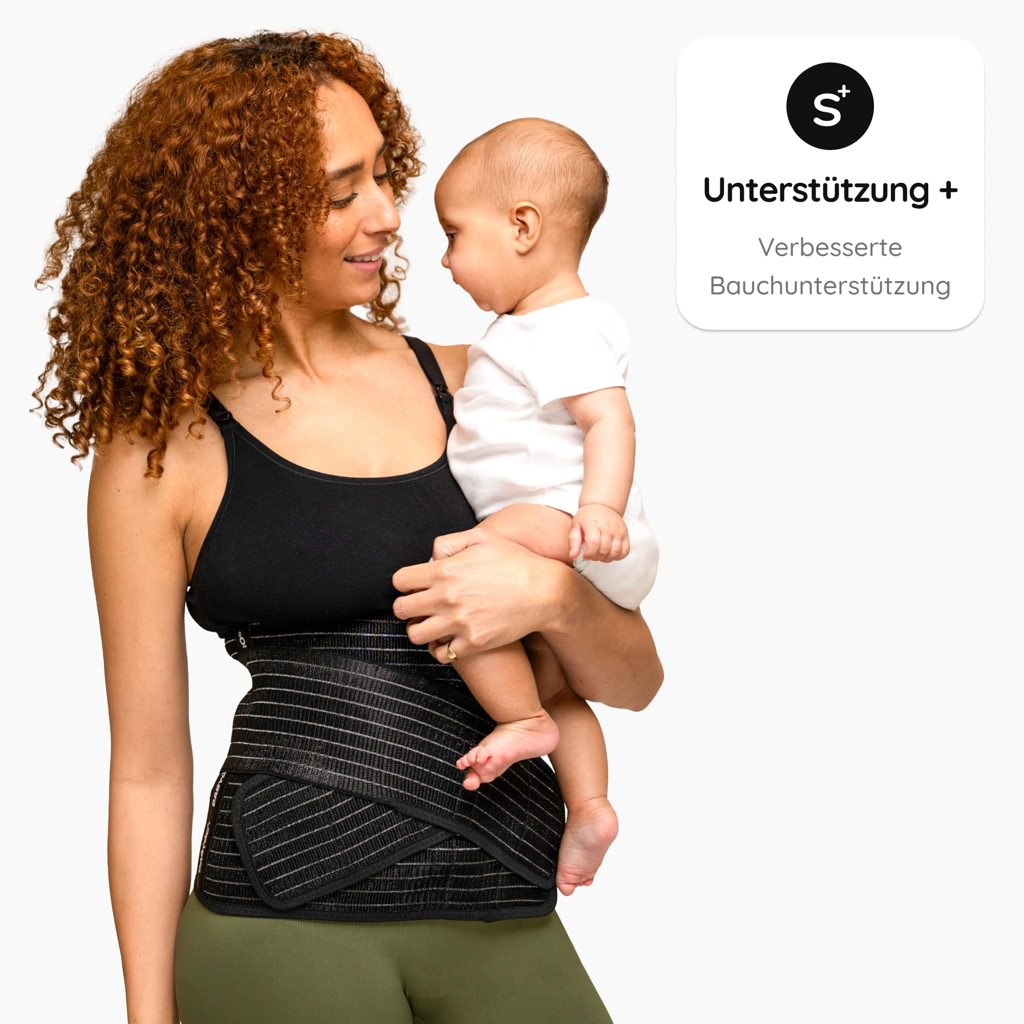 BABYGO Bauchgurt nach Geburt & Kaiserschnitt | Postpartum Gürtel zur Rückbildung | Bauchband für Schwangerschaft & OP | Unterwäsche für Schwangere (Black, Einheitsgröße)