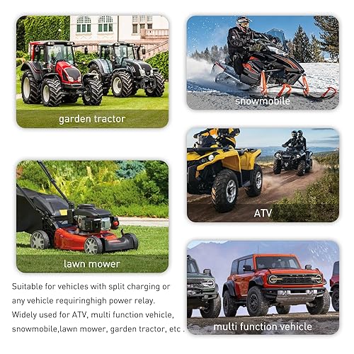 Vista 4 de Nilight 2PC 200A Starter Relay 4 Pin Split Relays Switch 12V Continuous SPST High Current 4 Terminal Car Starter Control w/Copper Wire Lugs for