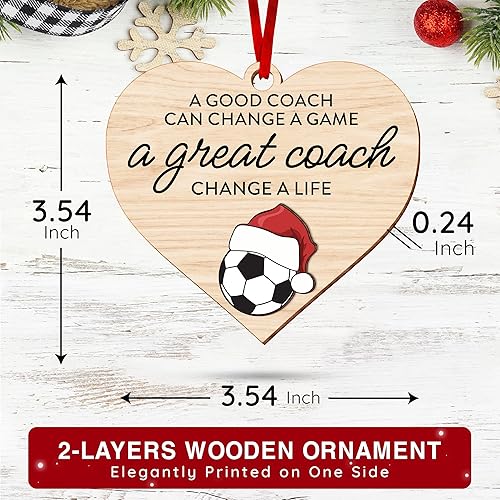Miniatura 3 de Adornos de fútbol para árbol de Navidad, regalo perfecto para niños y niñas, adornos ideales para jugadores de fútbol y entrenadores, adorno de