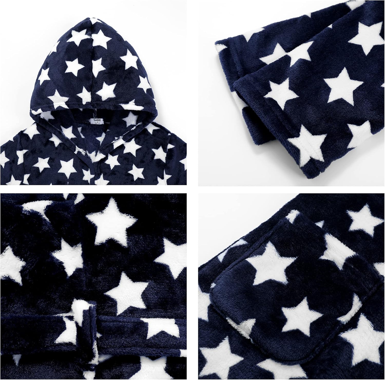 V.&GRIN Boys Fleece Robe, Hooded Toddler Soft Fuzzy Bathrobe for Kids 3-14 Years: Clothing, Shoes & Jewelry