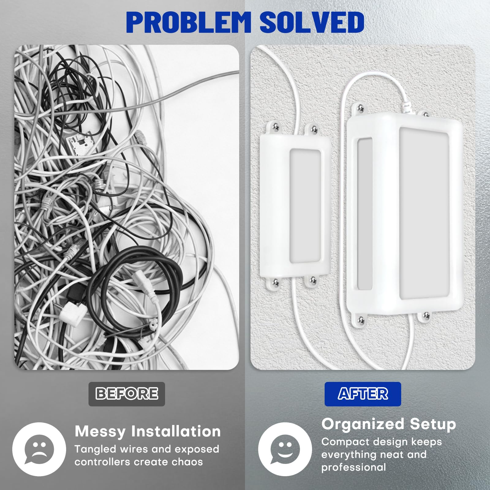Fit for Govee H705 / H706 Light Controller Bracket & Power Bracket Set, Wall Mount Compatible with Govee Control Box and Power Adapter, Pro Model/Regular Version — Amazon image 5