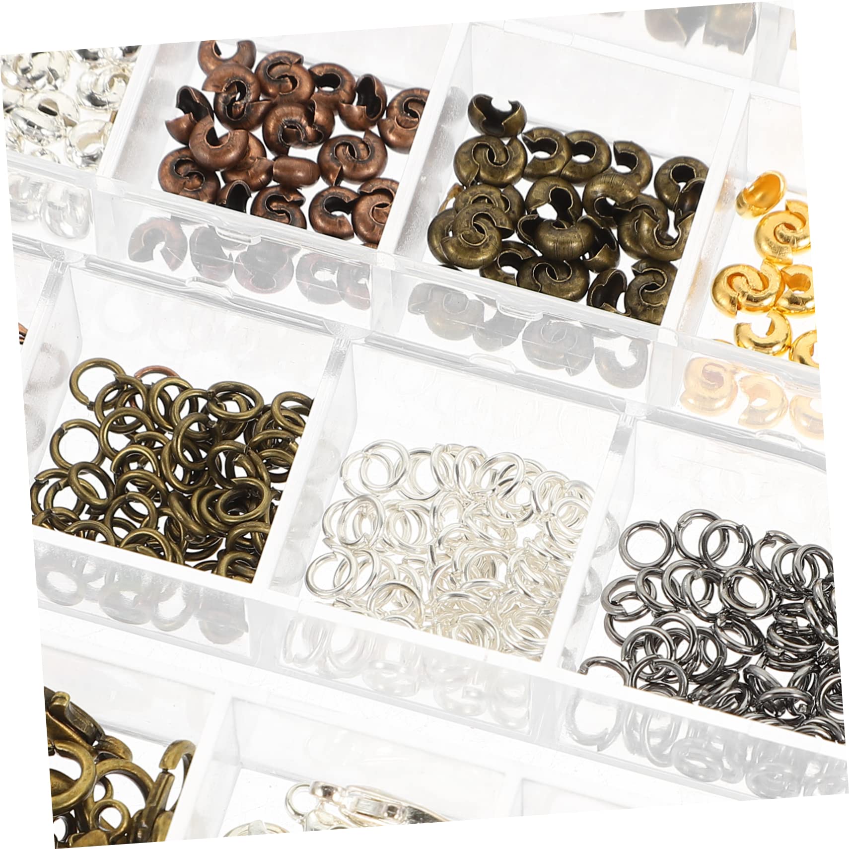 NUOBESTY Kit Completo Per La Creazione Di Gioielli 3 Set Forniture Per Catene Di Collane Fermagli Per Aragosta Perline A Cricchetto Adatto Per Livelli 782 Pezzi * 3