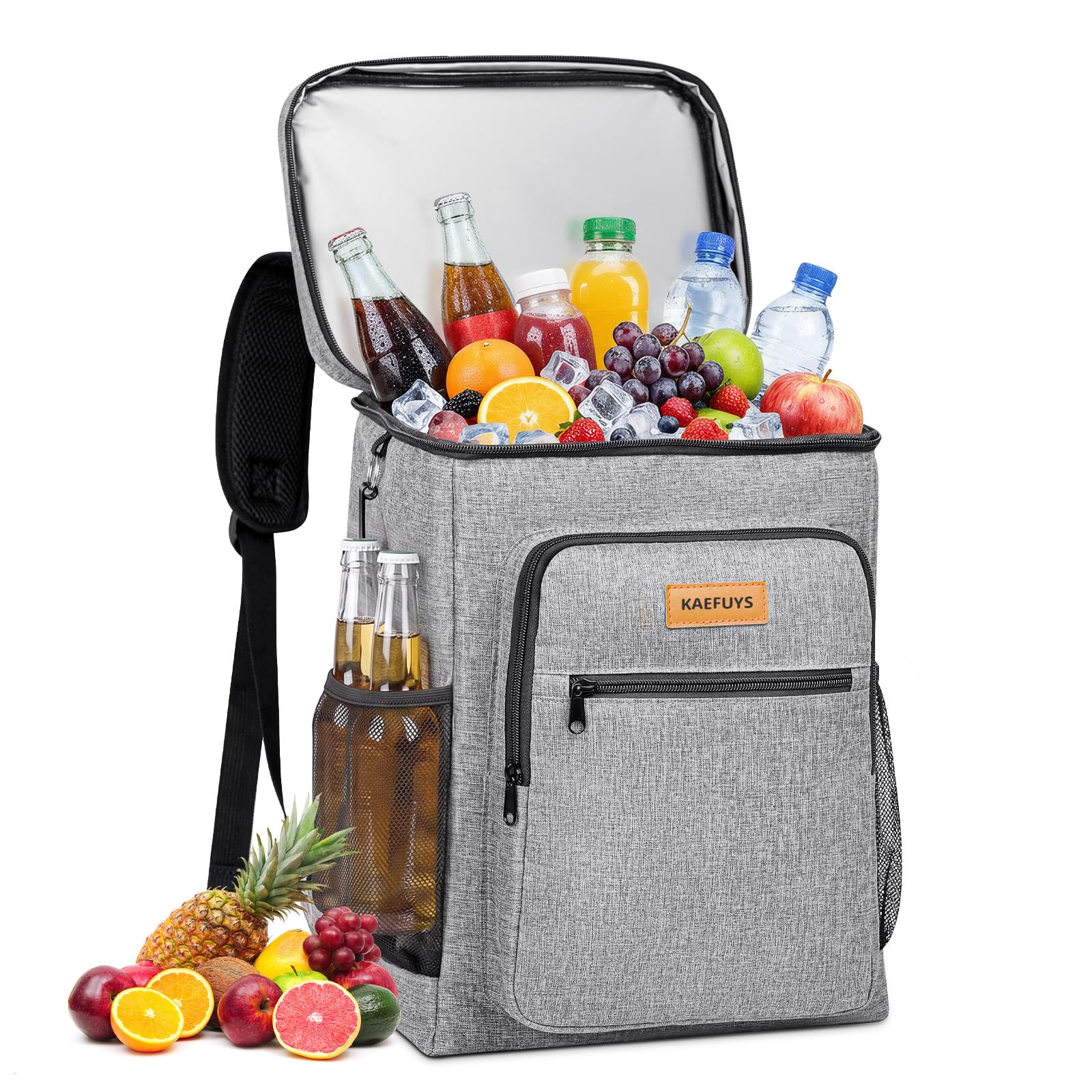 24L Insulated Soft-Sided Cooler Backpack for Camping Beach Picnic & Travel
