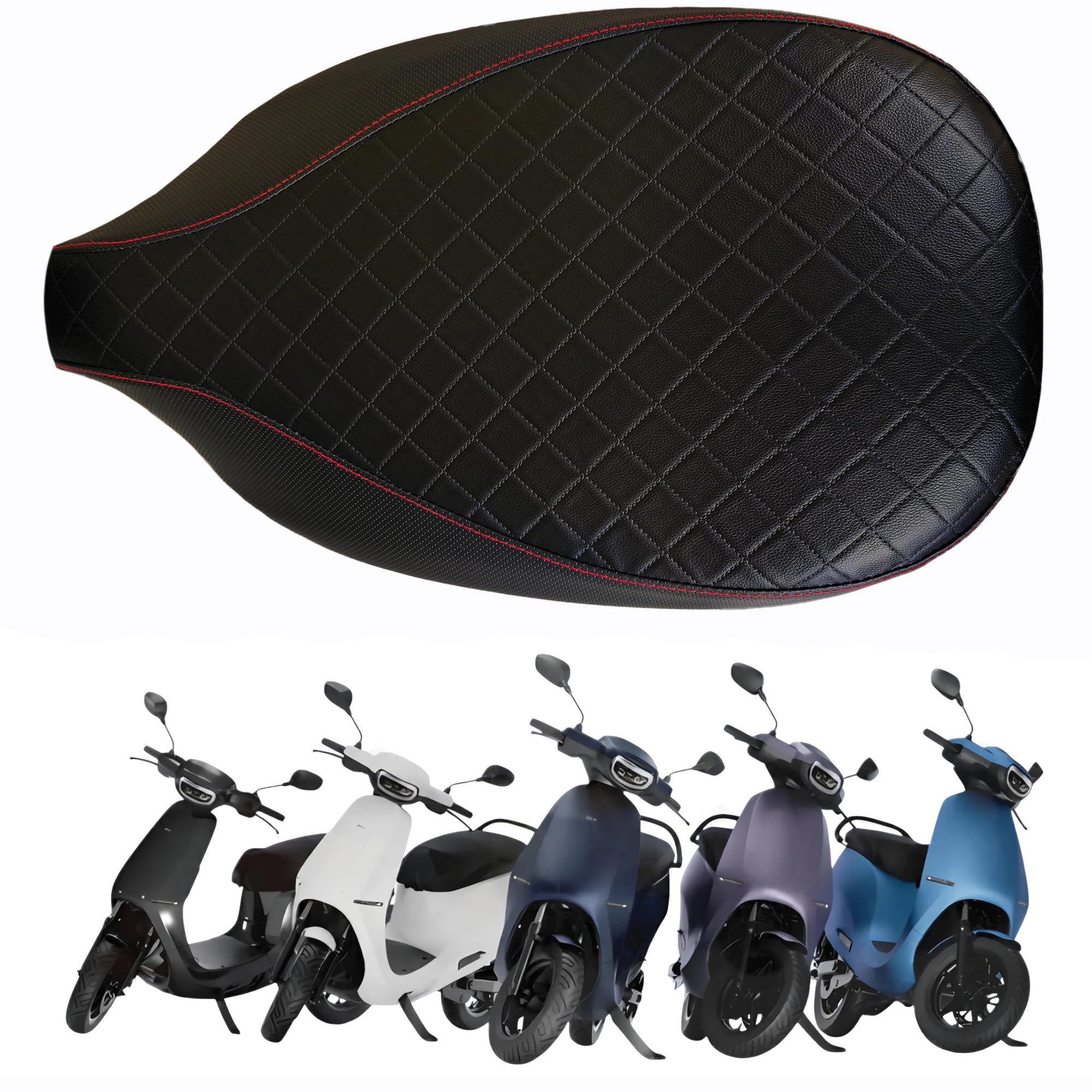 Ola Electric Seat Cover for S1 Pro, S1 Air, S1X+ | Gen 1 & 2 | Waterproof Faux Leather | with Installation Guide | Long Ride Comfort | Verified Quality | Anti-Slip-picture-39