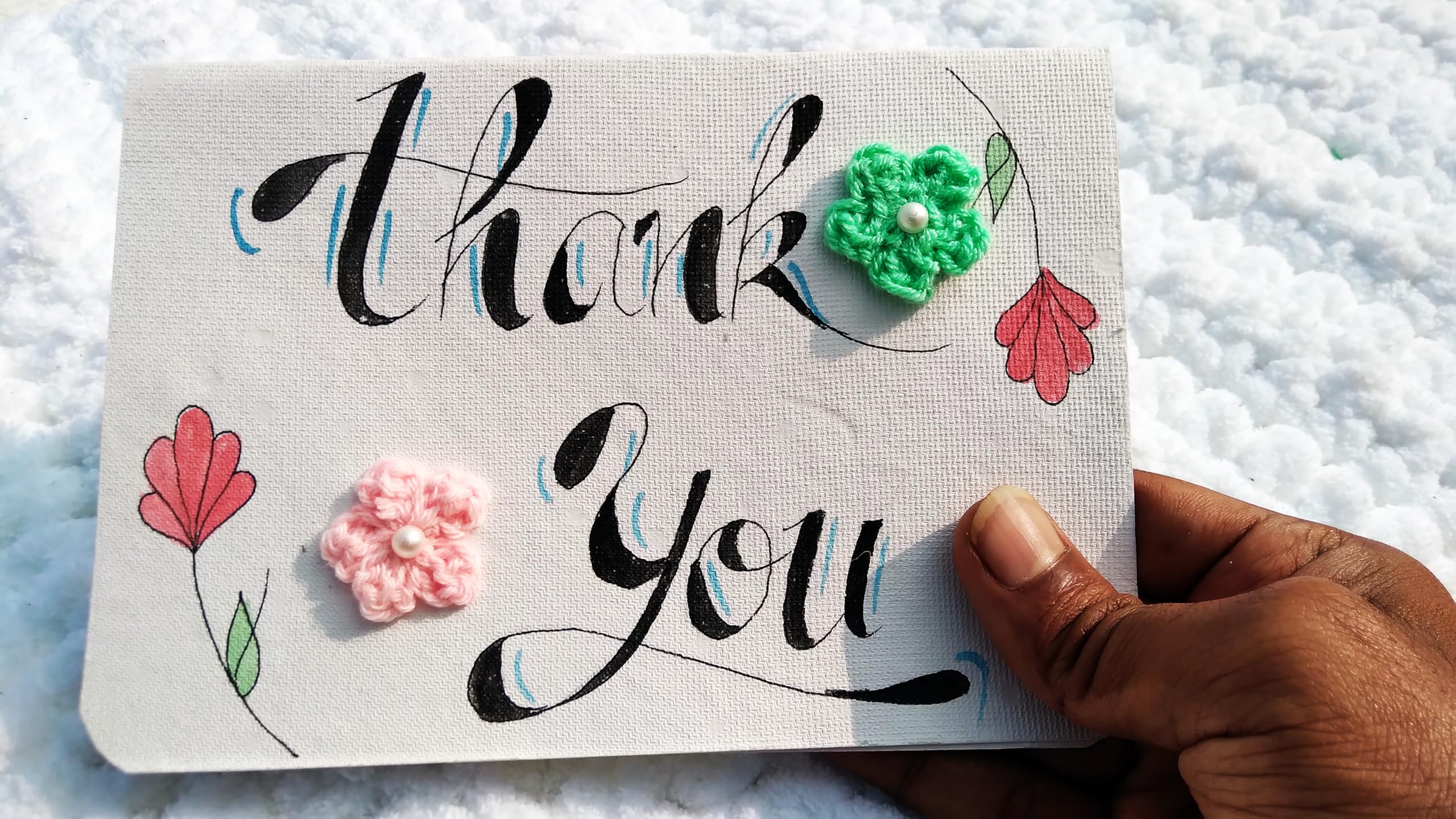 SKAISTA® Handwritten Thank you Card For Return Gifts Teacher Small Business Colleagues Doctor Wedding Guests Baby Shower Birthday Party With Envelope