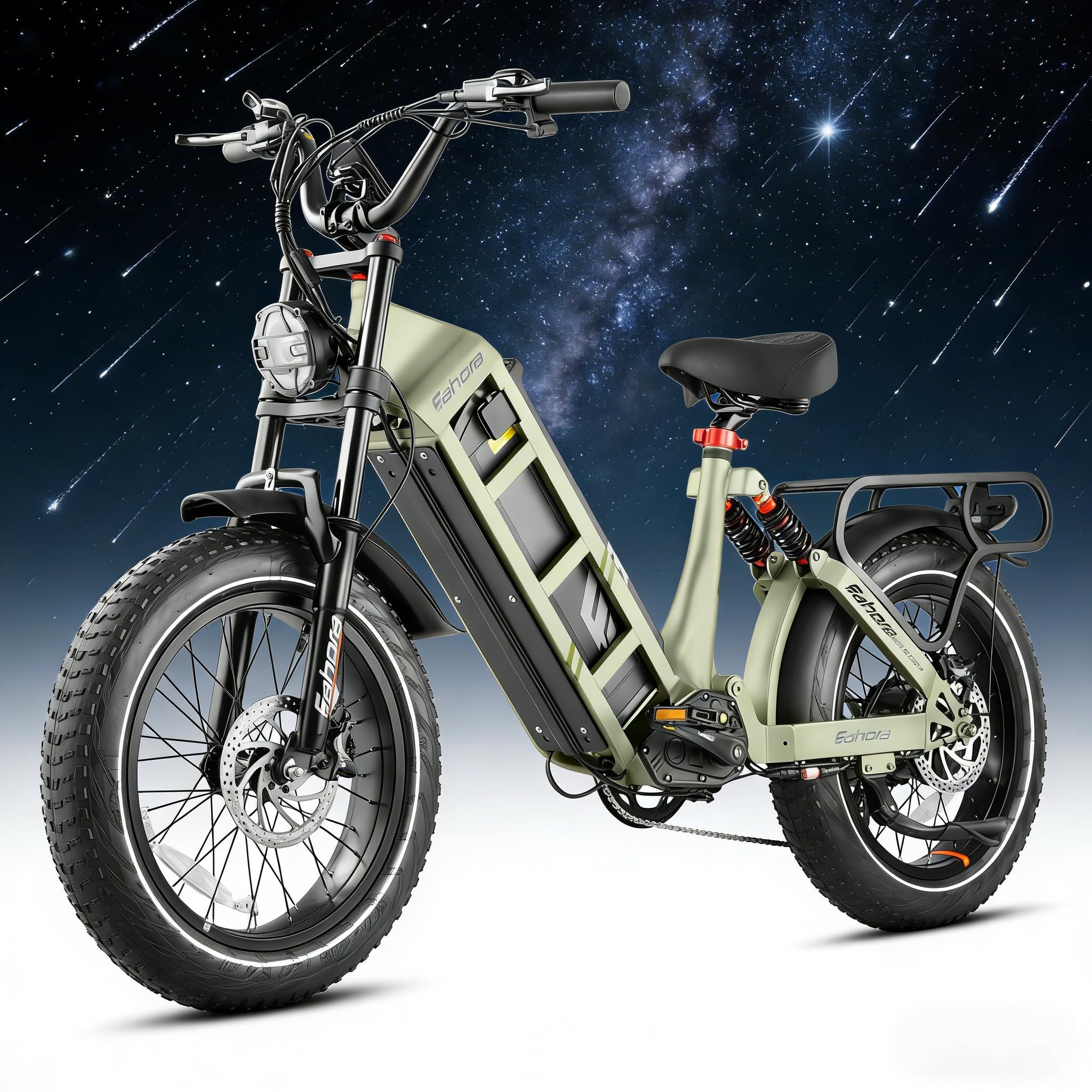 2026 Version Eahora Juliet/Juliet Pro 2 1200W/5400W Dual Motor Electric Bike for Adults 43MPH 60V 70Ah Battery 200Miles Long Range Ebike Full Suspension Electric Bicycle for Commuting