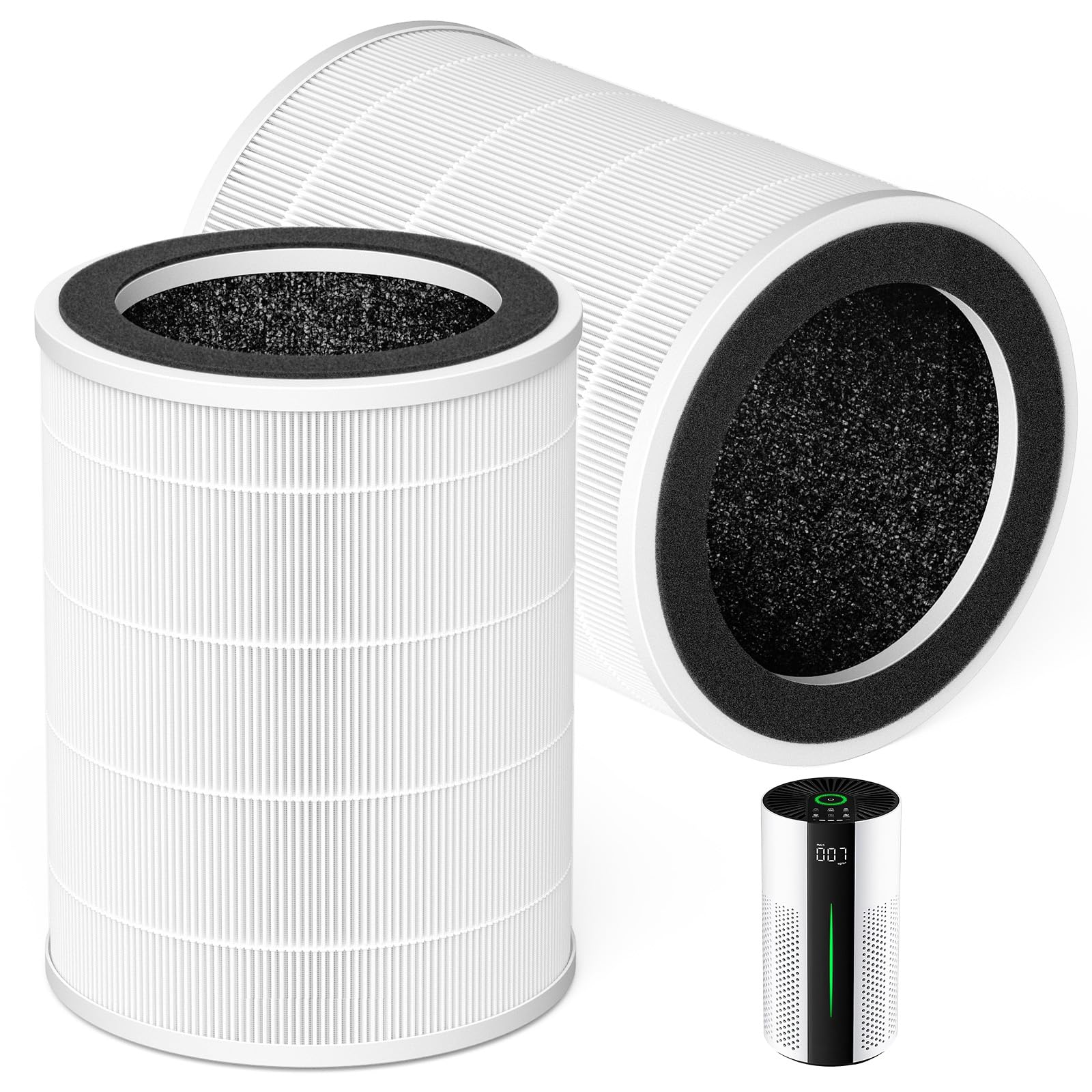 HAP606 Replacement Filter for XenonLab, FreAire &amp; ECOSELF HAP609 Purifiers | 3-Stage HEPA &amp; Activated Carbon Filtration for ECOSELF HAP609, XenonLab &amp; FreAire HAP606 Purifiers