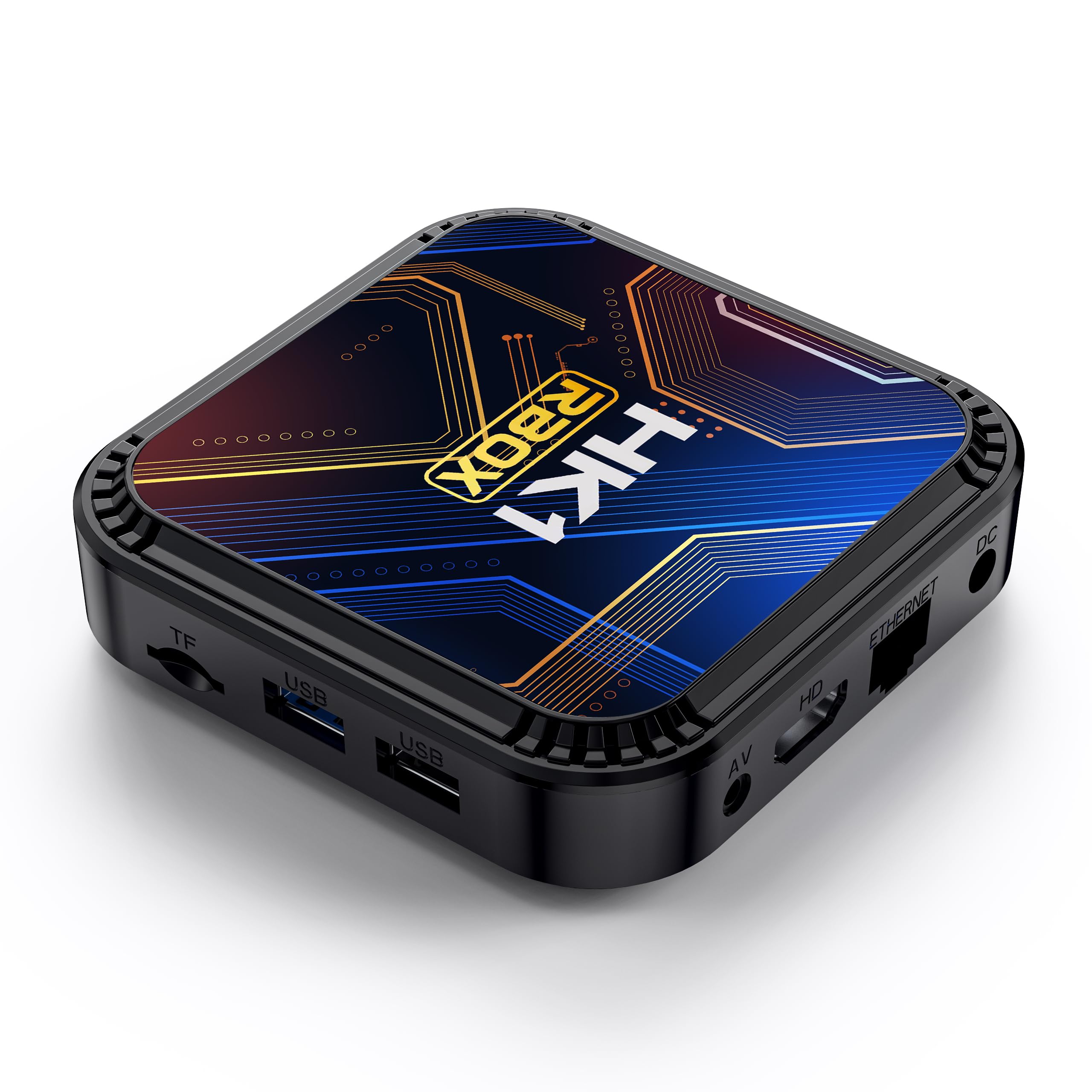 Android TV Box 13.0 HK1 Box K8S 4 Go de RAM 64 Go de ROM RK3528 Quad-Core 3D 6K Smart Box, prend en charge Dual-WiFi 5G 2.4G WiFi BT 5.0, Ethernet LAN 100M Video Box