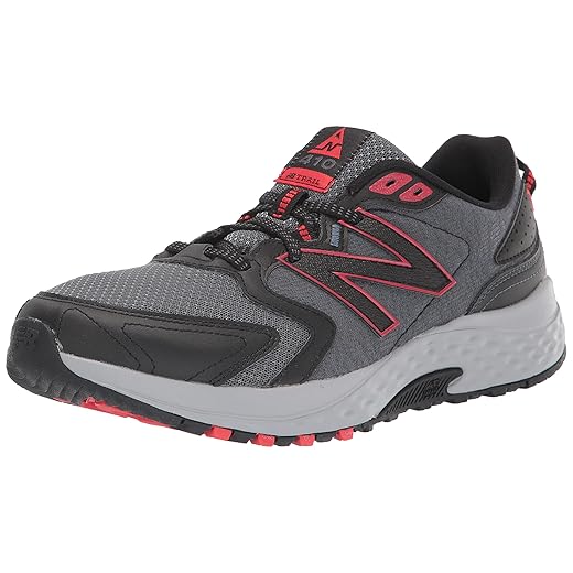 New Balance Men's 410 V7 Running Shoe, Ocean Grey/Black/Velocity Red, 11 X-Wide