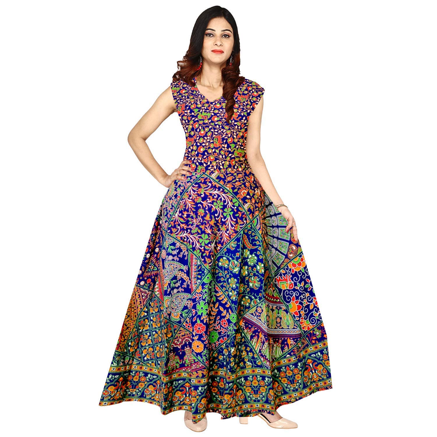 Shrisay Fashion Women's Cotton Digital Printed Anarkali Long Gown MN-image-27