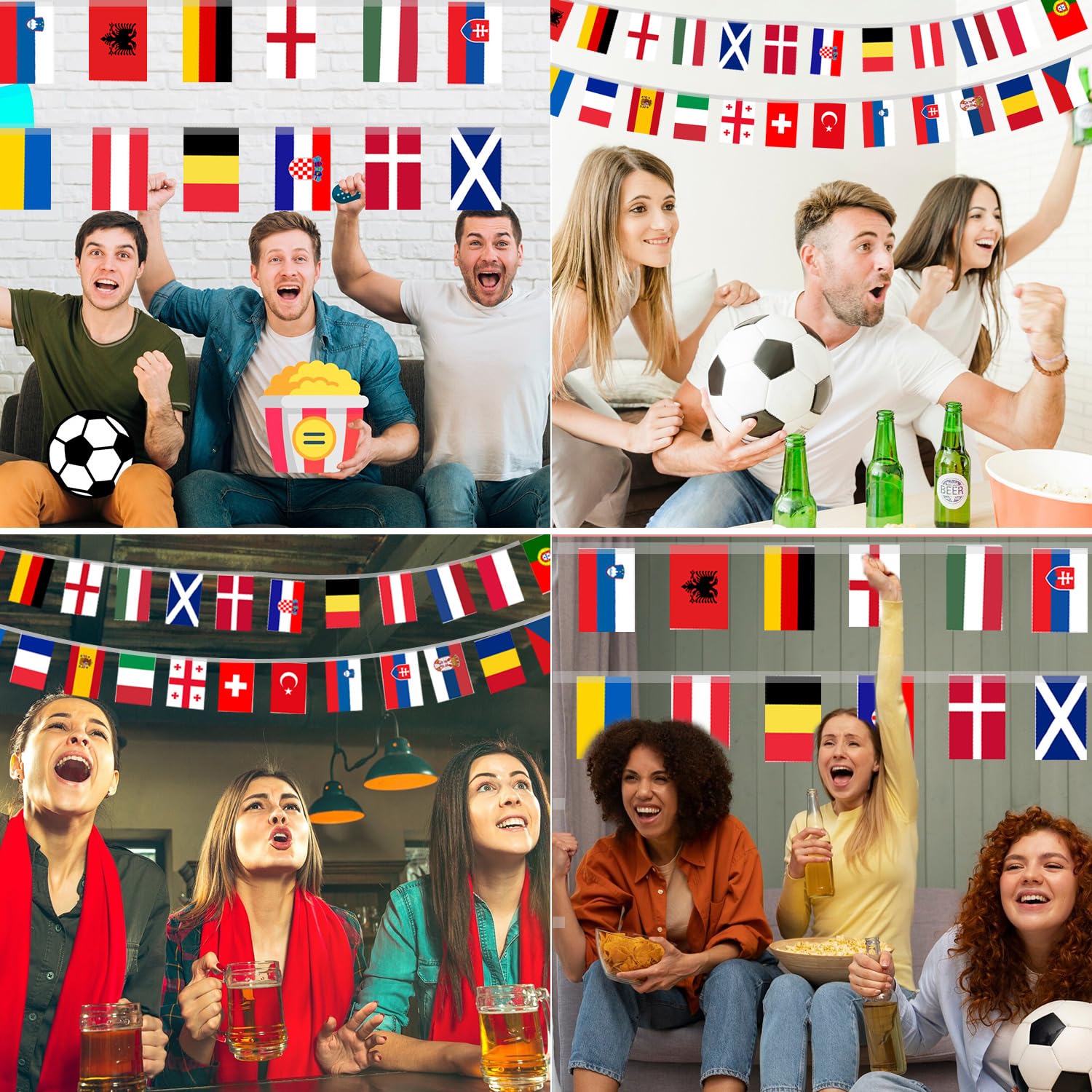EM Flags Bunting for Euro Football 2024 - Image 2