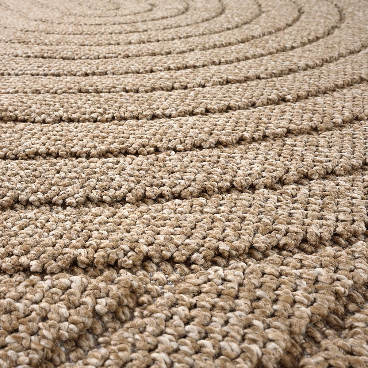 the carpet Cairo – Tapis d’extérieur résistant aux intempéries, Aspect Jute Naturel avec Boucles, Durable, Facile d’Entretien, pour Balcon, terrasse et Jardin, 160 x 220 cm