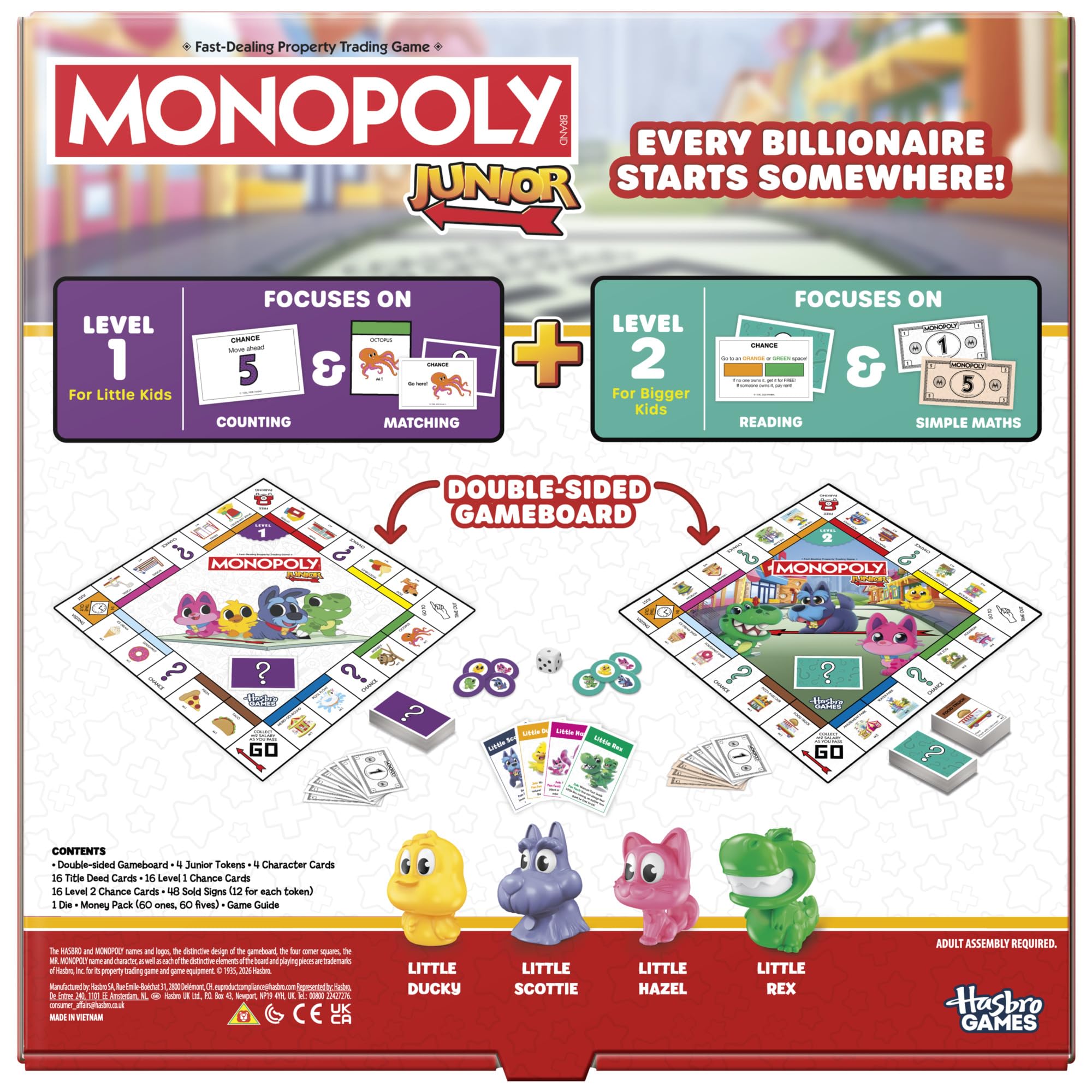 Monopoly Junior Board Game (2026 Edition), Multi-color, 26.67 x 4.13 inches - Image 2