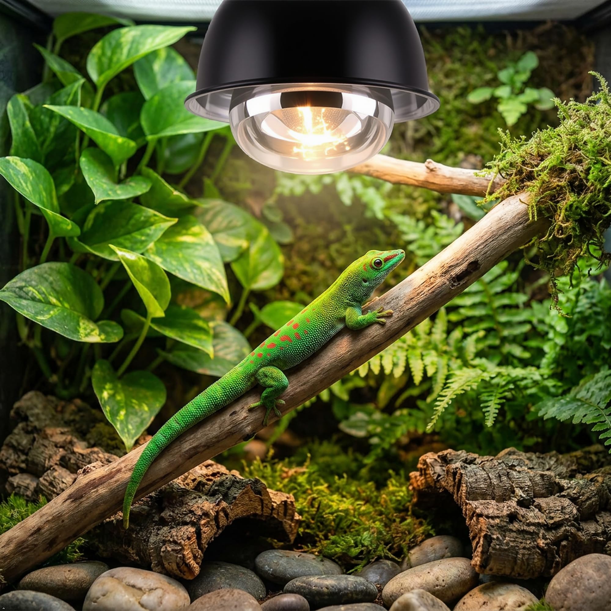 DERNORD UVA UVB Wärmelampe- UV Licht Lampe 80 Watt E27 für Schildkrötenhaus Gecko Bartagamen Terrarium Solar Strahler Vollspektrum Tageslichtlampe