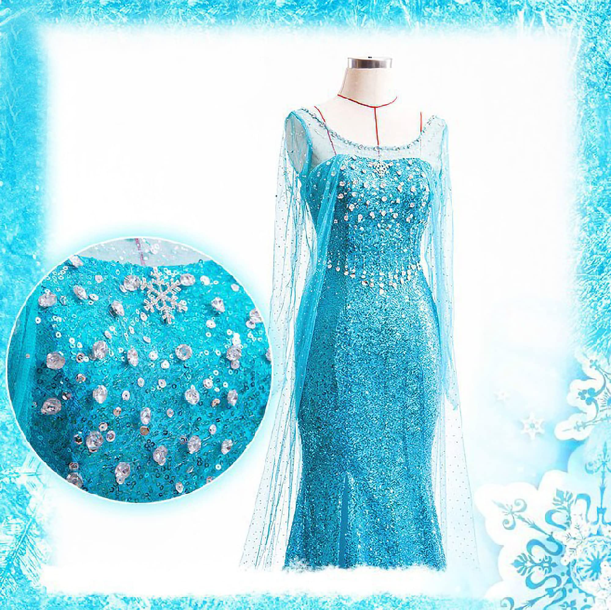 Costume da per donna, Abito da principessa Abito elegante blu Costume di carnevale Donna Festa di Natale Cosplay Halloween，blu,S-2XL