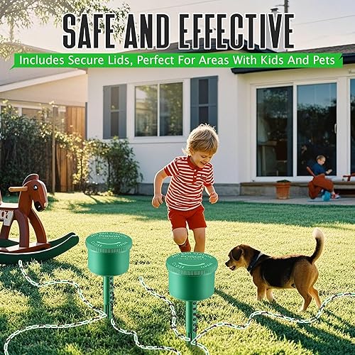 Miniatura 4 de Qualirey Paquete de 2 estaciones de cebo para hormigas reutilizables (cebos no incluidos), mata hormigas multisuperficie para el hogar, control de