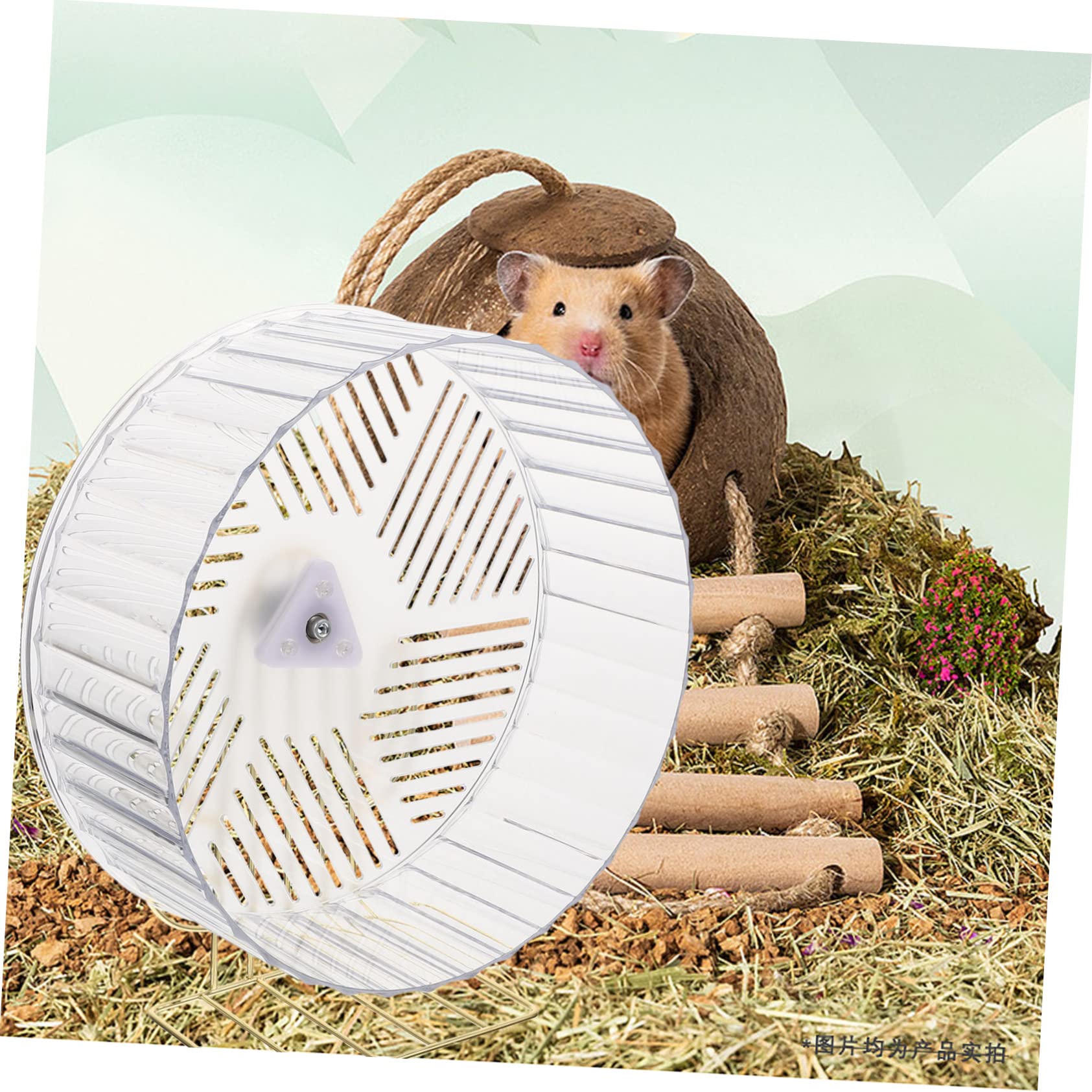 COLLBATH Roue pour Hamster Et Chinchilla Silencieuse Base Accessoire pour Cage à De Fer