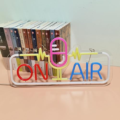 Miniatura 6 de Diyida ON AIR - Letrero de luz LED de neón para cerveza, bar, club, dormitorio, oficina, hotel, pub, cafetería, boda, fiesta de cumpleaños, arte