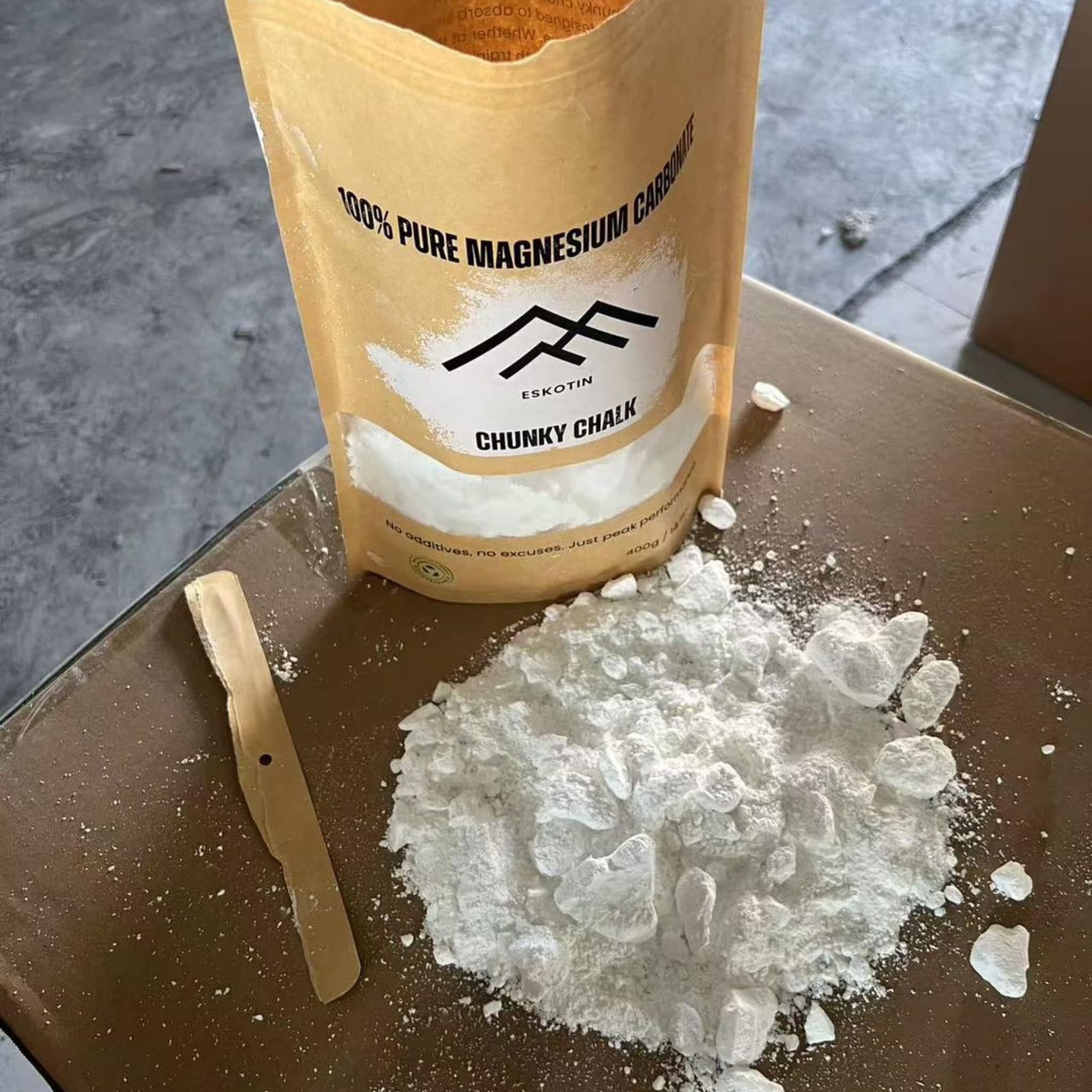 Magnesio para Escalada 400g Chunky Chalk Carbonato de Magnesio Puro Máximo Agarre