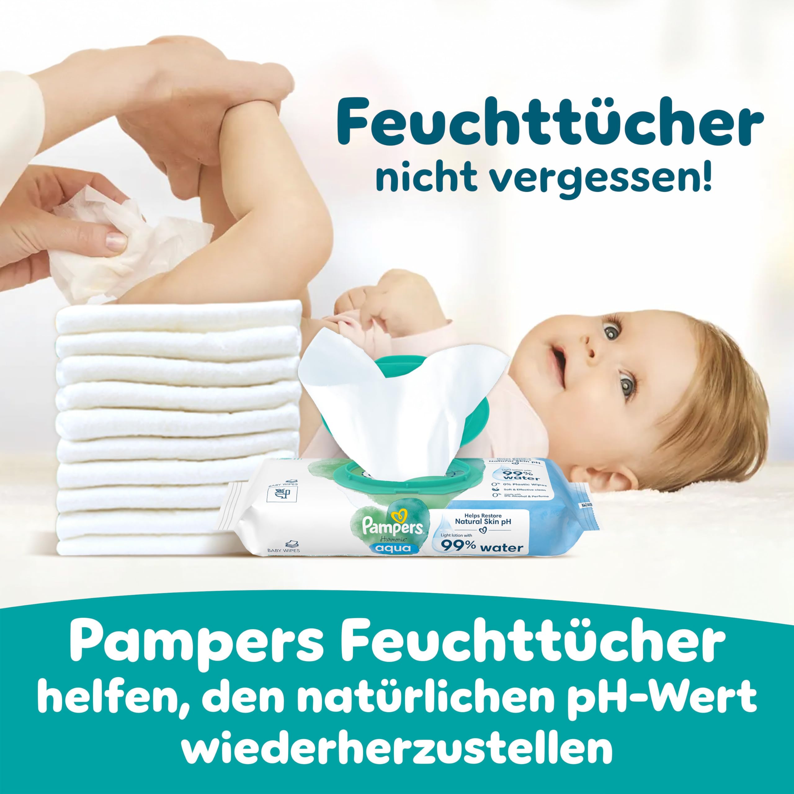 Pampers - Pañales para bebé, talla 4 (9-15 kg), 180 pañales, paquete de 1 mes, mantenimiento de 360 grados, fácil de cambiar, ahora con más pañales
