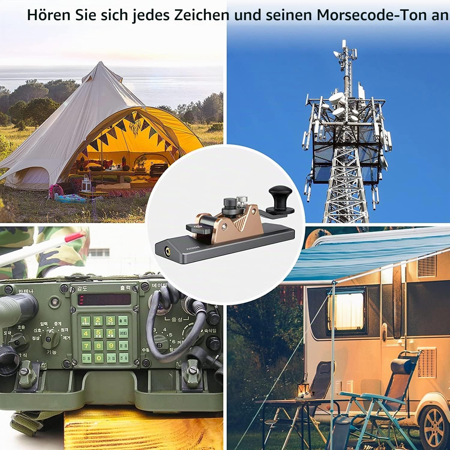 Putikeeg CW Morse Taste, Telegrafen Taste, Amateurfunk CW Taster, Morsecode Maschine, Telegramm Tastatur, Morsecode Sender, CW Tasten gerader Morse Code Schlüssel