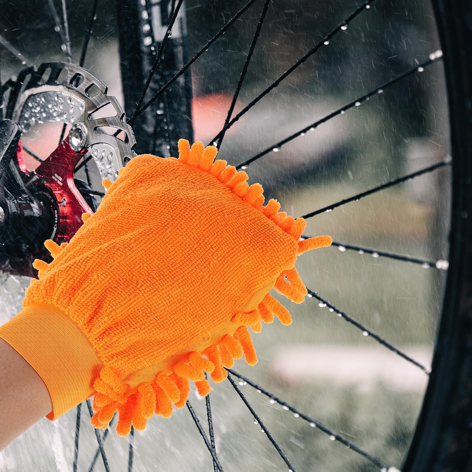Toyvian Bike Chain Cleaner and Brush Set Plastic Nylon Bike Cleaning Tool with Scrubber Brushes for Mountain Road Bicycle Maintenance Accessory for Chain Washing and Dirt Removal
