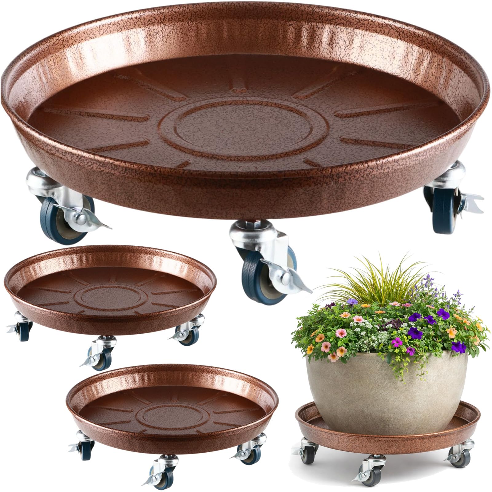 Planterhoma 3-Pack Plant Caddy