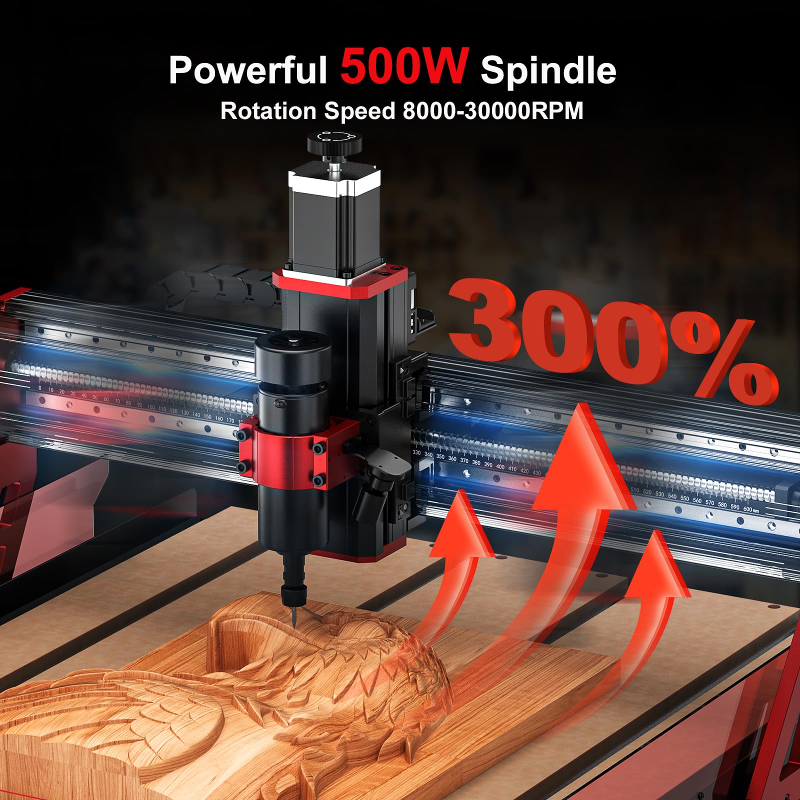 Fresadora CNC TTC6050 com eixo de 500 W, motor de passo NEMA 23 de