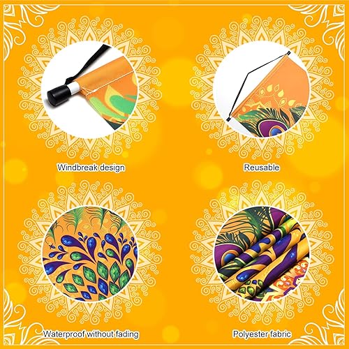 Miniatura 3 de Blulu Cartel de feliz Diwali para porche, decoración de Diwali para el hogar, pavo real, puerta, letrero de bienvenida, telón de fondo, decoración