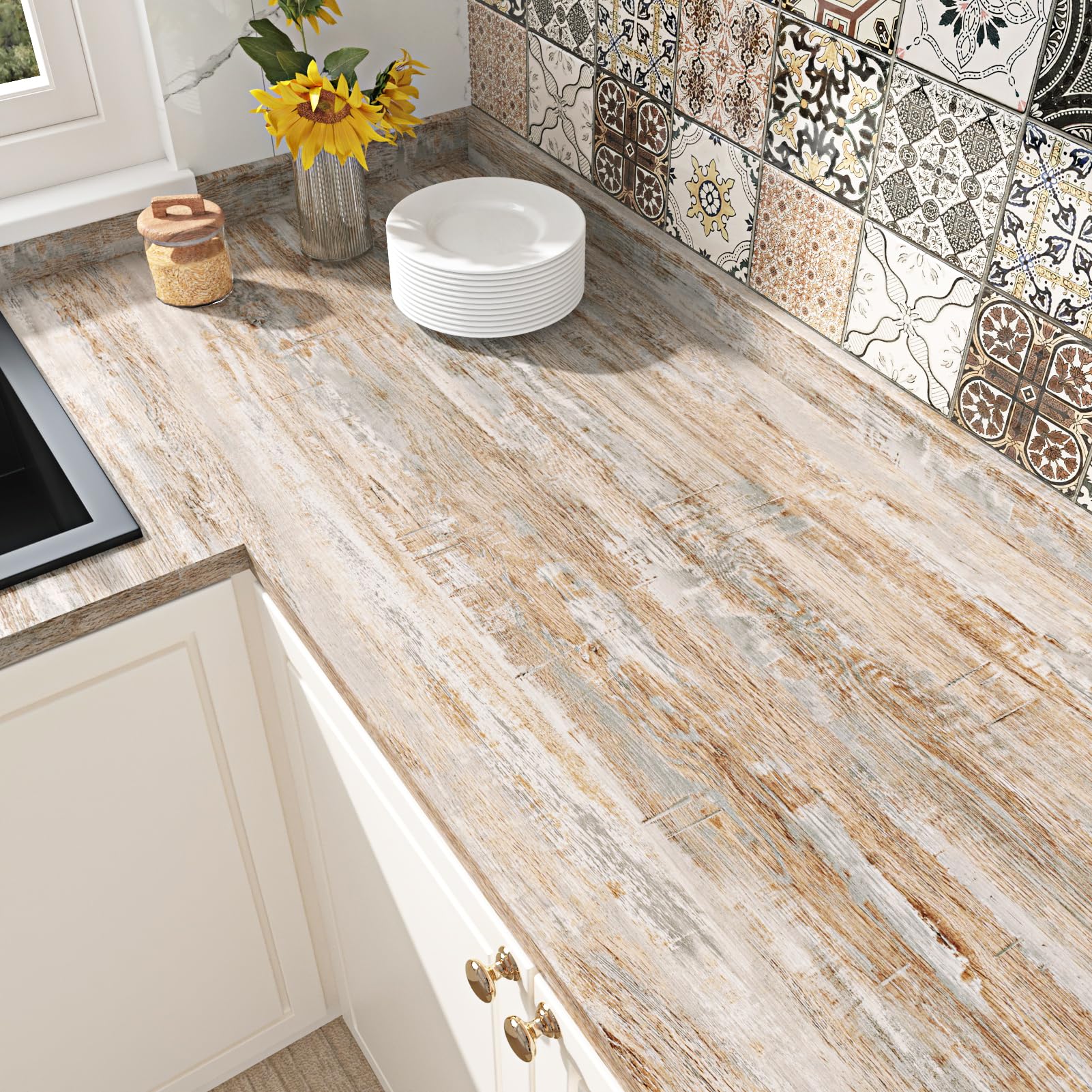 Bekijk deze landelijk gewrapte keuken - Kitchen Makeover