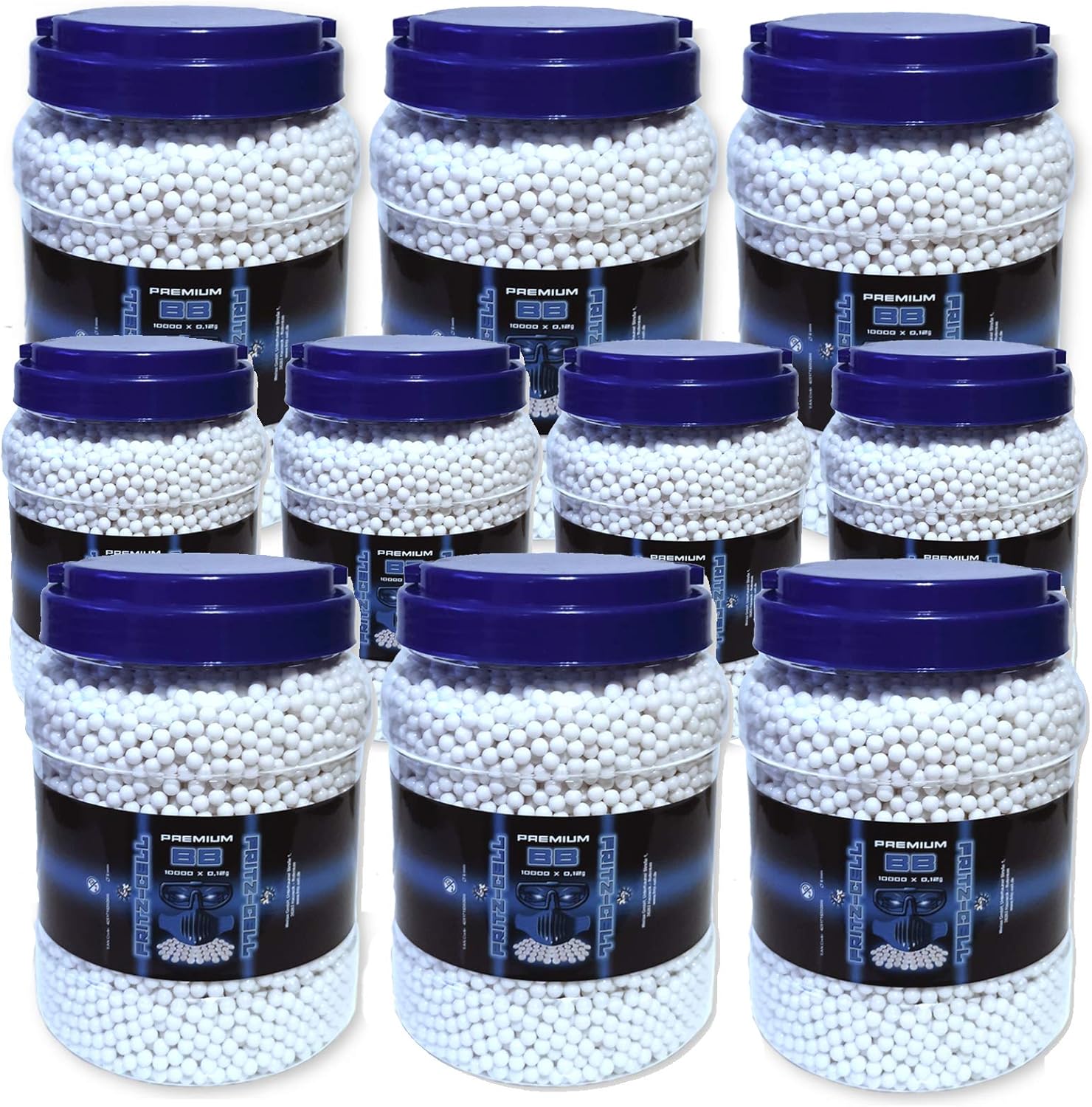 WEILAX 10 x Airsoft Softair Kugeln FritzCell BBS 6 mm 0,12g 10000