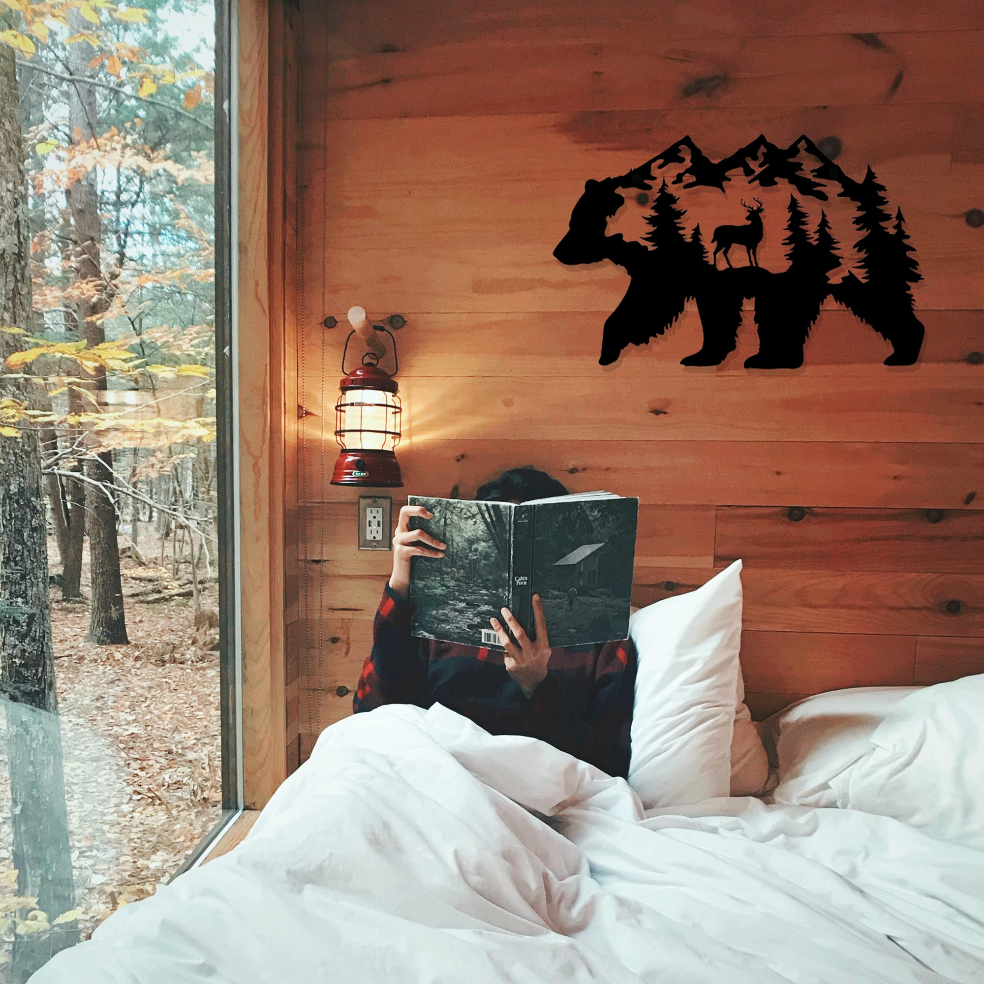 Metal Bear Wall Art - Rustic Forest Decor, Hunting Wildlife