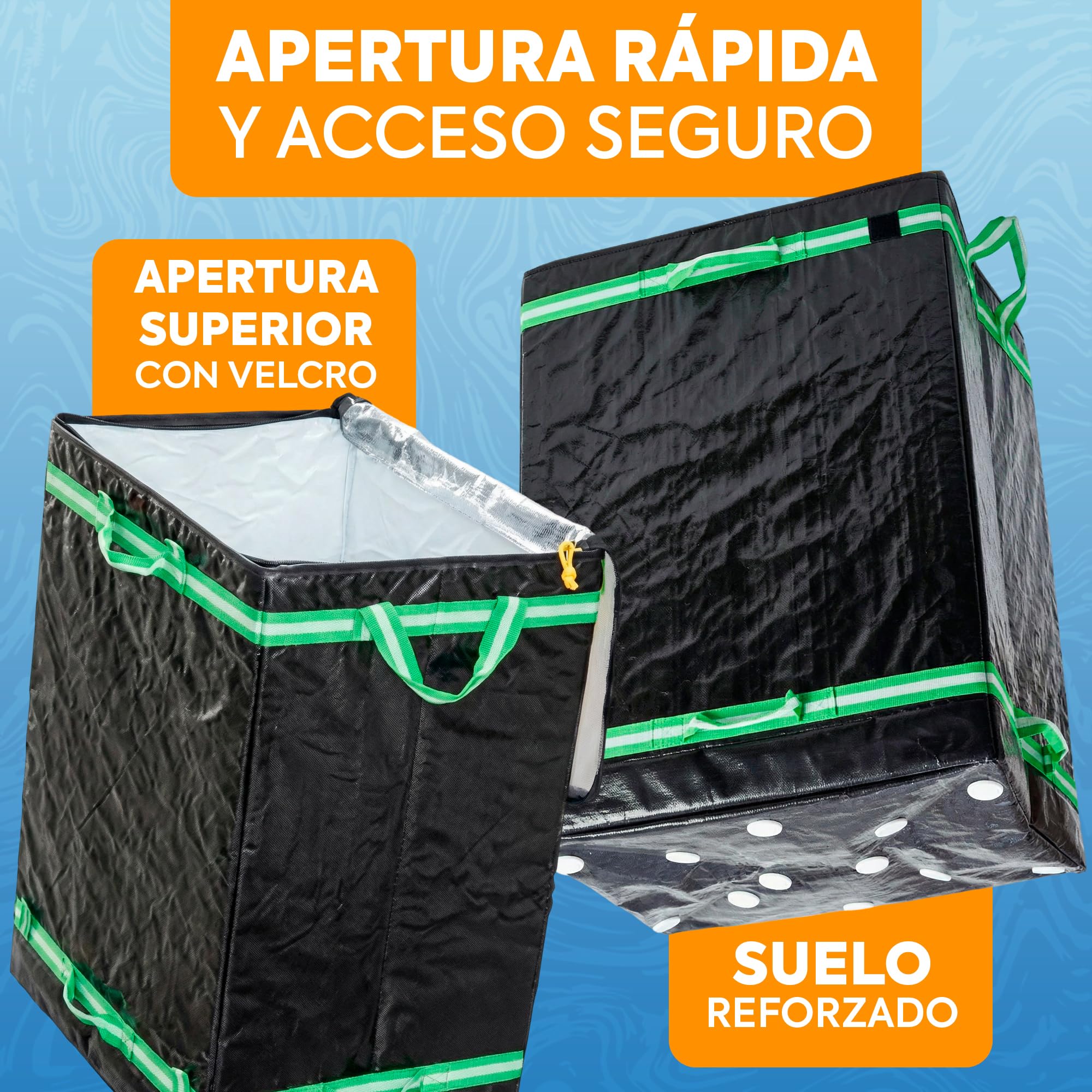 Mochila Repartidor - Mochila Delivery 190L de gran capacidad, impermeable y resistente, diseño plegable base rígida, ideal para reparto de comida, mensajería urbana y eventos profesionales