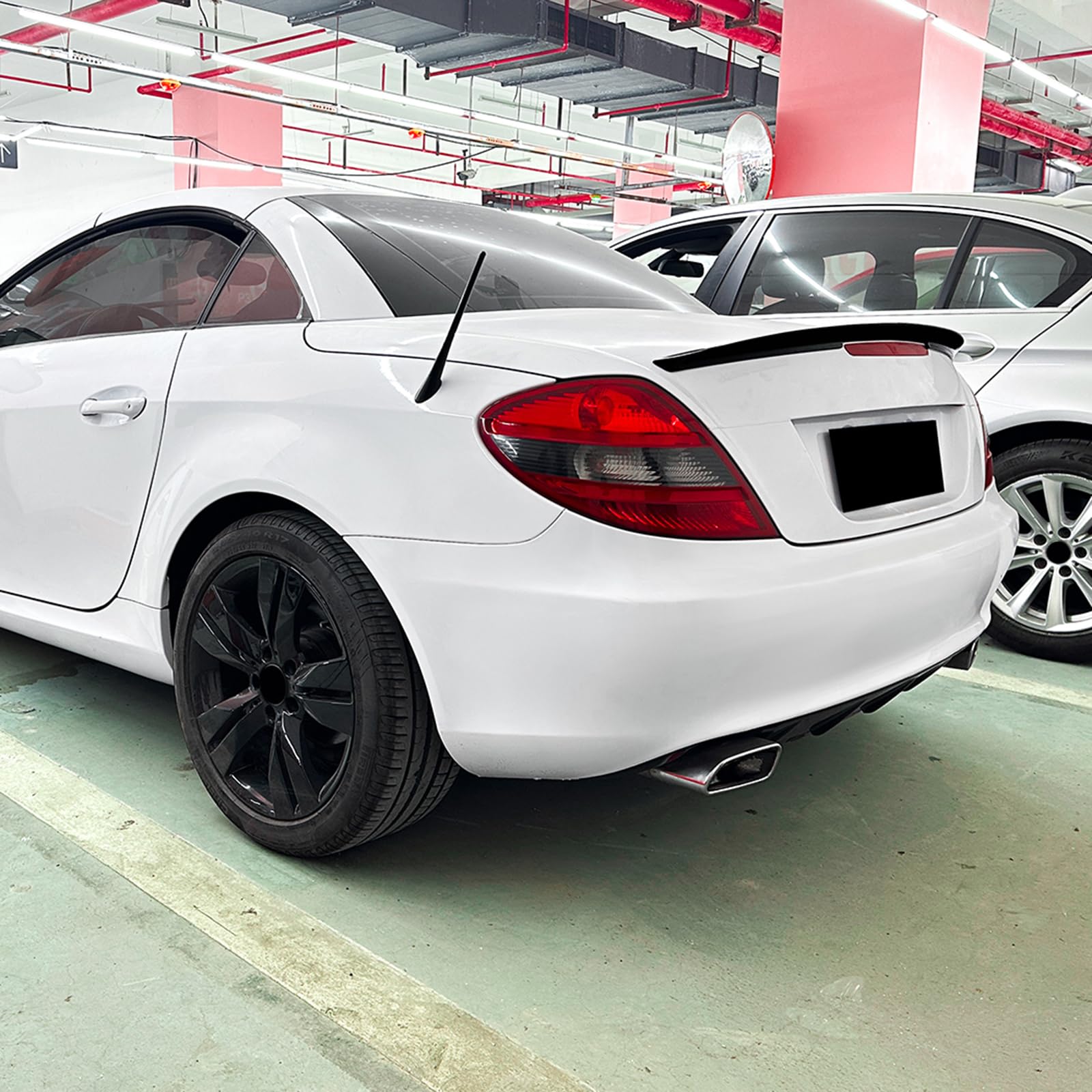 Tylne skrzydło spojlera bagażnika do Mercedes Benz SLK R171 2005-2010 połysk czarny/wygląd włókna węglowego