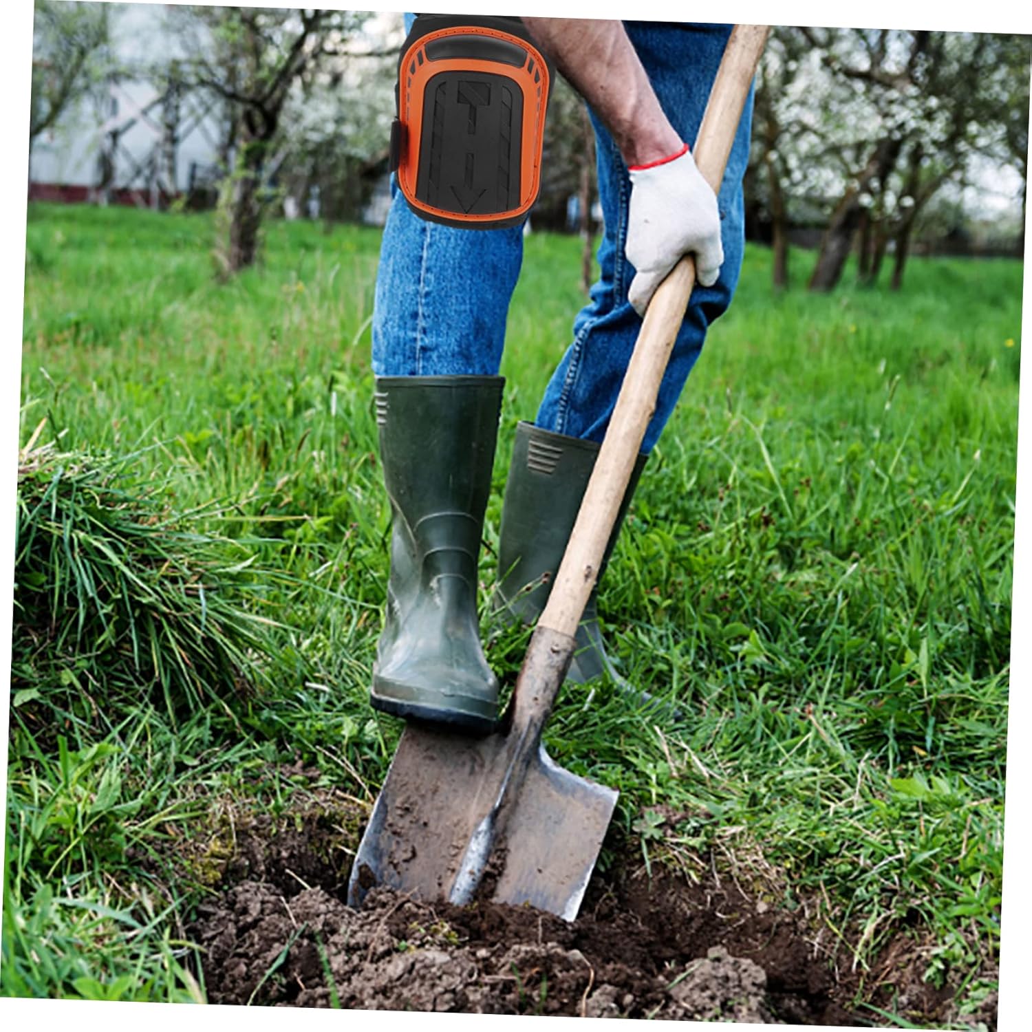 1pair Comfortable Non- Work Knee Pads Gel Cushion for Gardening Painting and Vehicle Maintenance Material for and Support