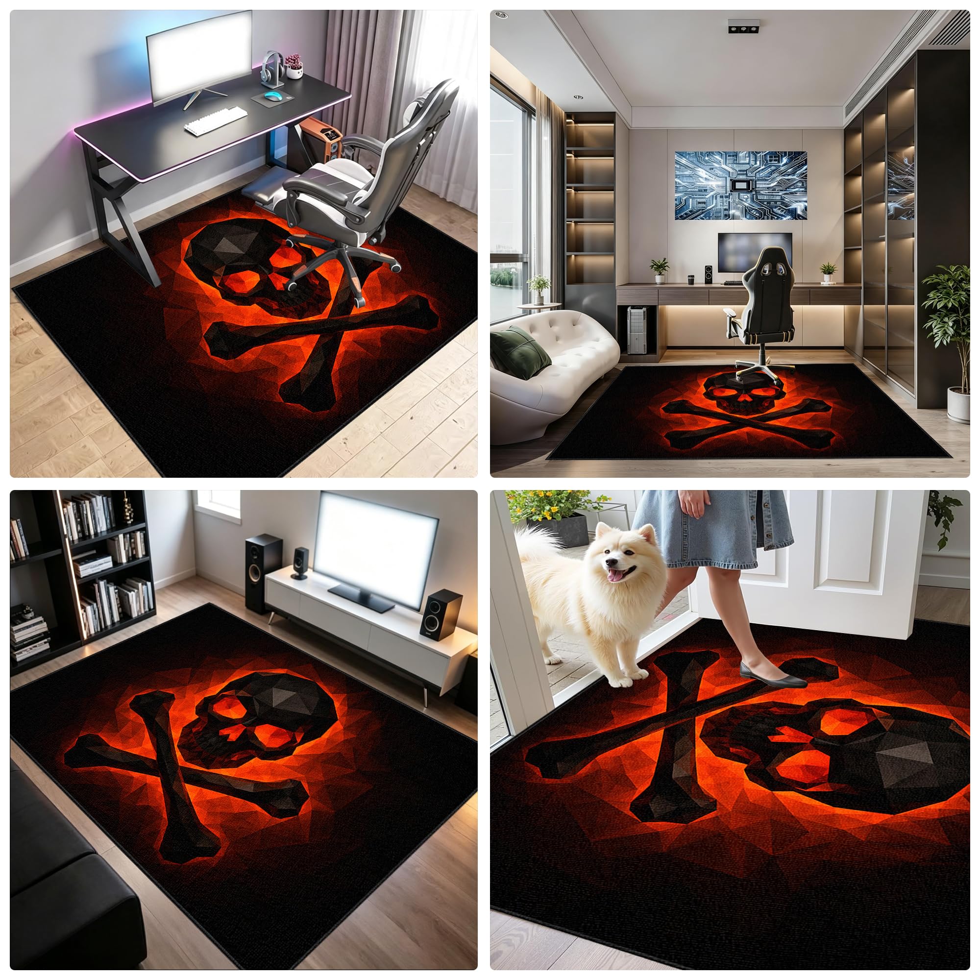 Tapis Chaise Gaming Antidérapant Tapis Chaise de Bureau 90 x 140 cm