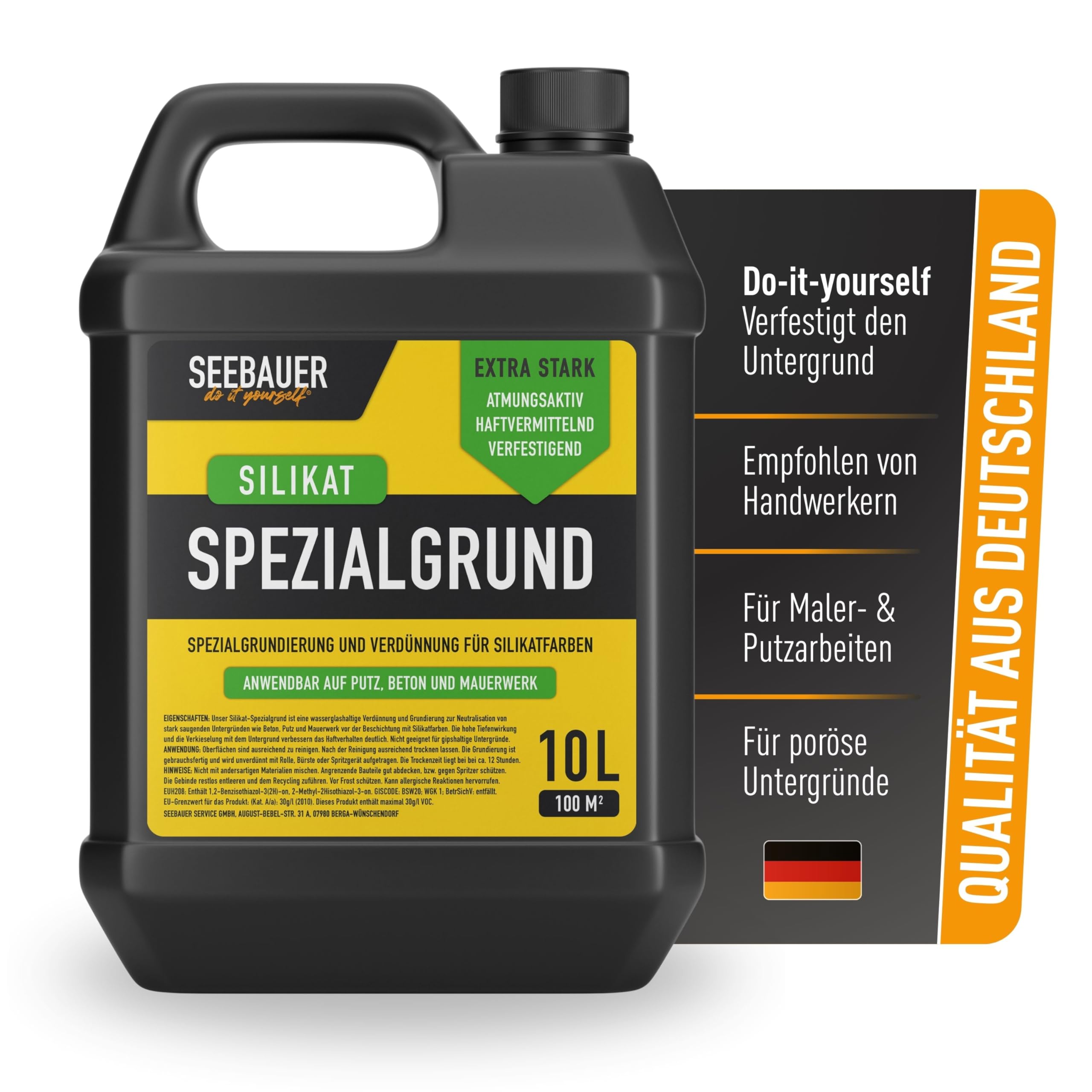 Spezial-Silikatgrund 10L - Grundierung und Verdünnung für Silikatfarben im Innen- und Außenbereich