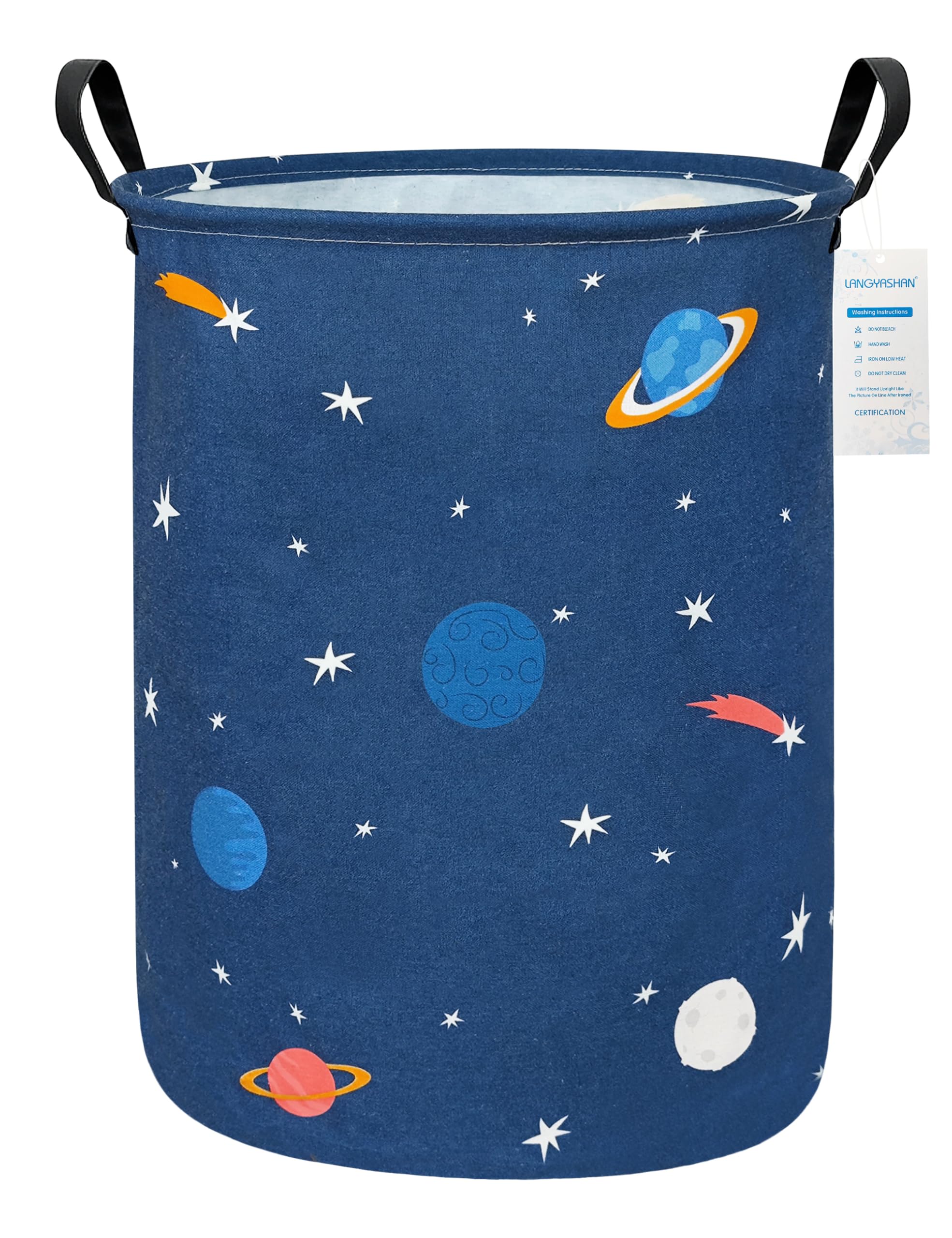 Cesta de lona plegable para lavandería, cesta organizadora para almacenamiento de juguetes, cestas de regalo, ropa de dormitorio, ropa de niños, cesta de guardería (azul astronauta 2