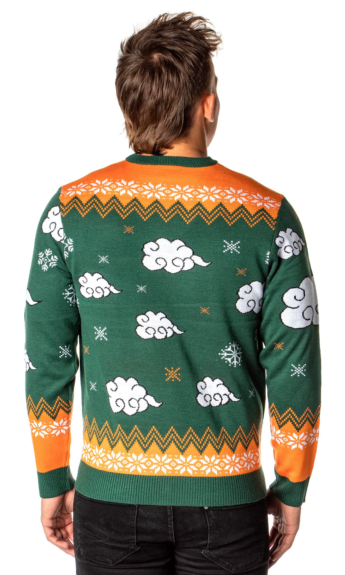 Dragon Ball Z męski sweter dziecięcy Goku On Cloud Nimbus brzydki świąteczny sweter dzianinowy sweter
