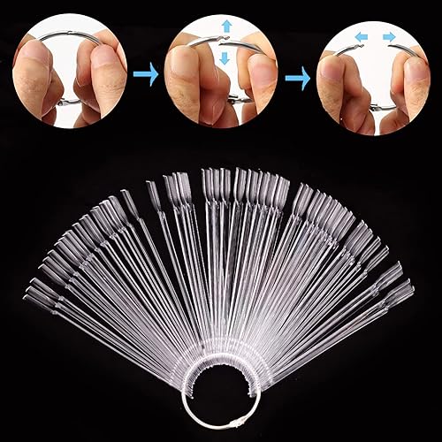 Miniatura 5 de Muestrario de uñas, natural, suministros de arte en uñas, exhibidor de arte en uñas con esmalte y hazlo tú misma en casa