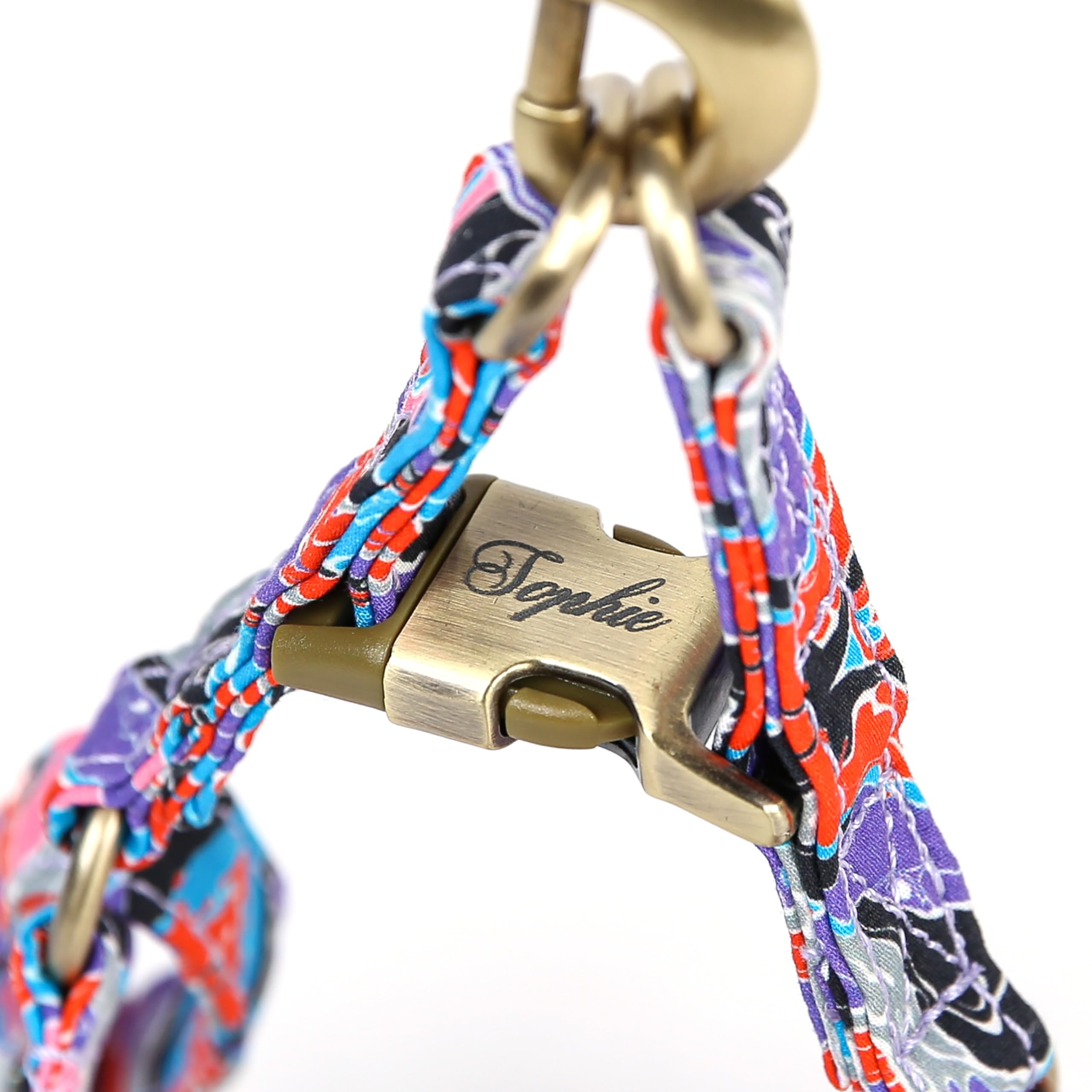 Angie and Allie Organic Cotton Personalized Step in Dog Harness,Custom Dog Halter Vests,Adjustable No Pull Canine Halter Harness for Small Medium