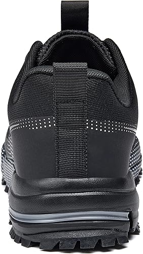 Miniatura 7 de Zapatos de punta de acero para hombre, ligeros, con puntera de acero, cómodos, a prueba de pinchazos, zapatos de seguridad antideslizantes e