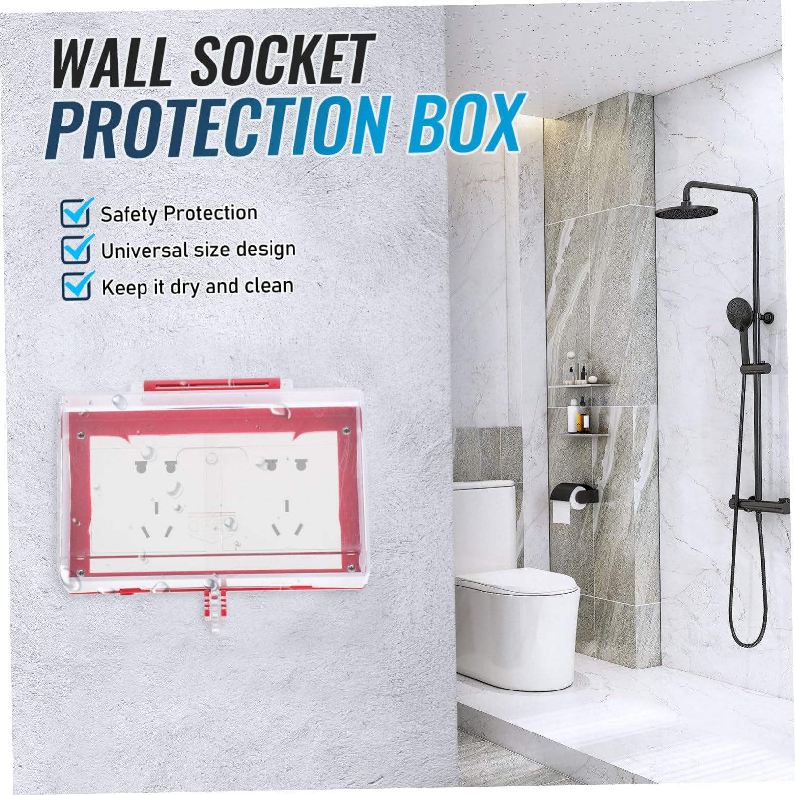 Lot De 4 Cache-Prises Électriques De Sécurité Pour Interrupteur Mural Étanches Pour Bébé