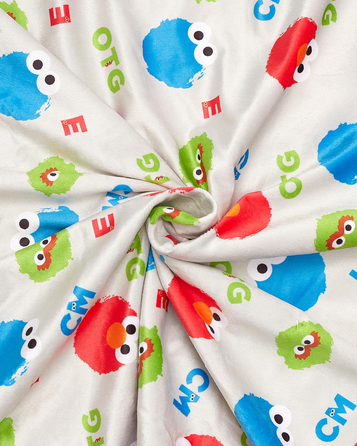 Happy Threads Sesame Street Baby - Manta de forro polar de felpa unisex – Regalos de Barrio Sésamo para bebé (rojo/azul/verde, 0-12 meses)