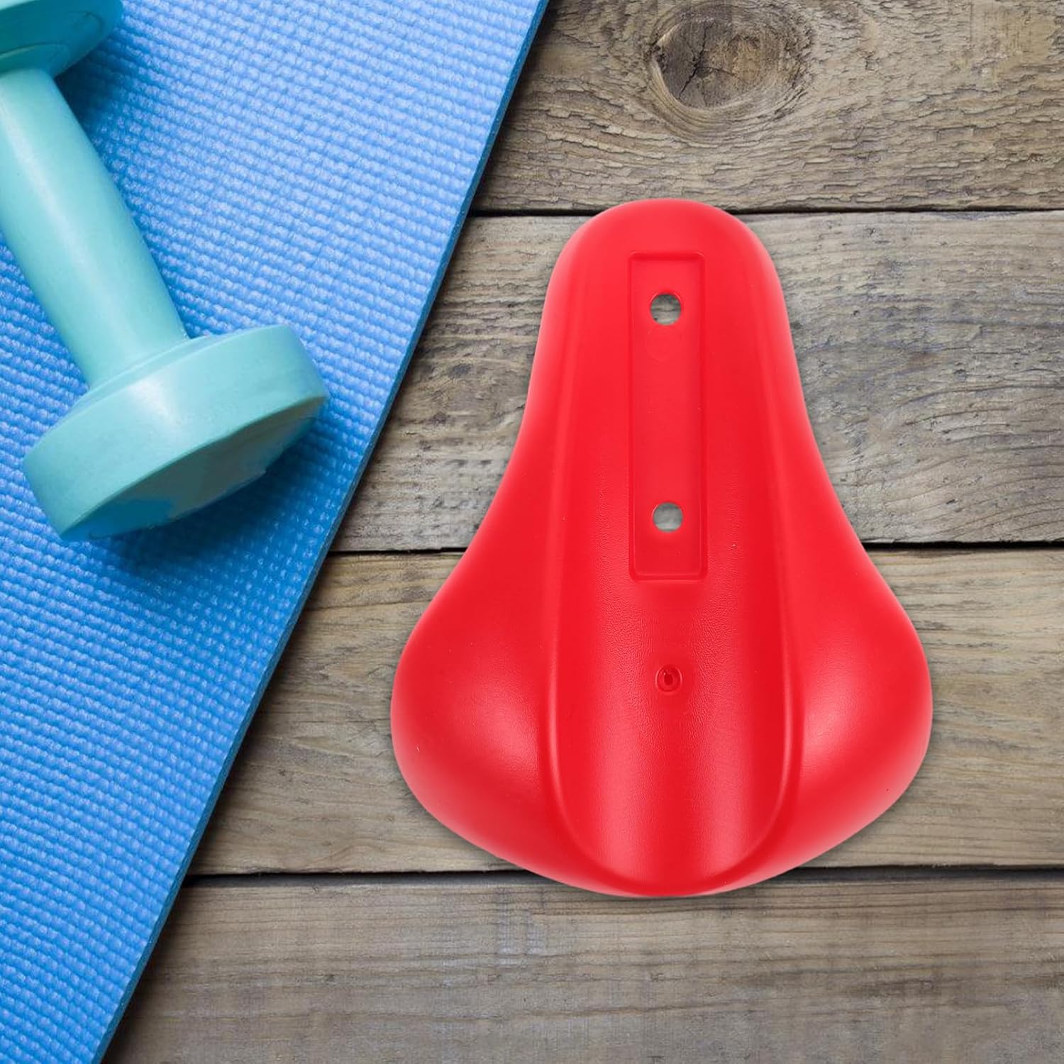 BESTonZON Seesaw Seat Cushion Outdoor Playground Equipment Seesaw Repairing Part Sturdy Seat Part Rocker Chair Replacement Rocker Chair Board Outside Toys Kids Plastic Red