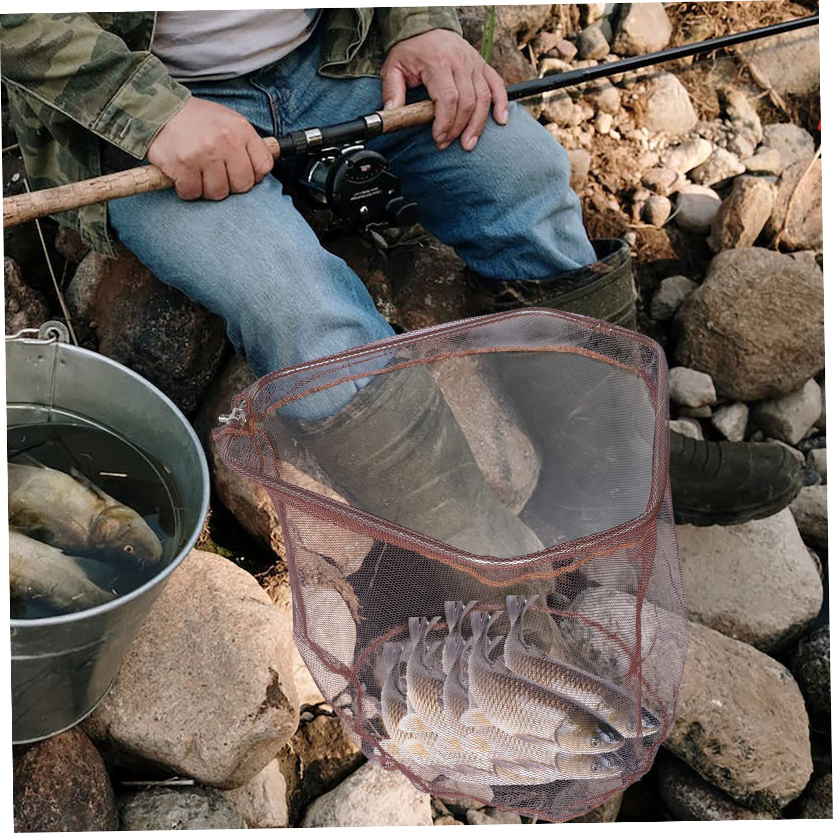 Guadino Nylon Pieghevole Pesca, Sostituibile Rete per Pesci