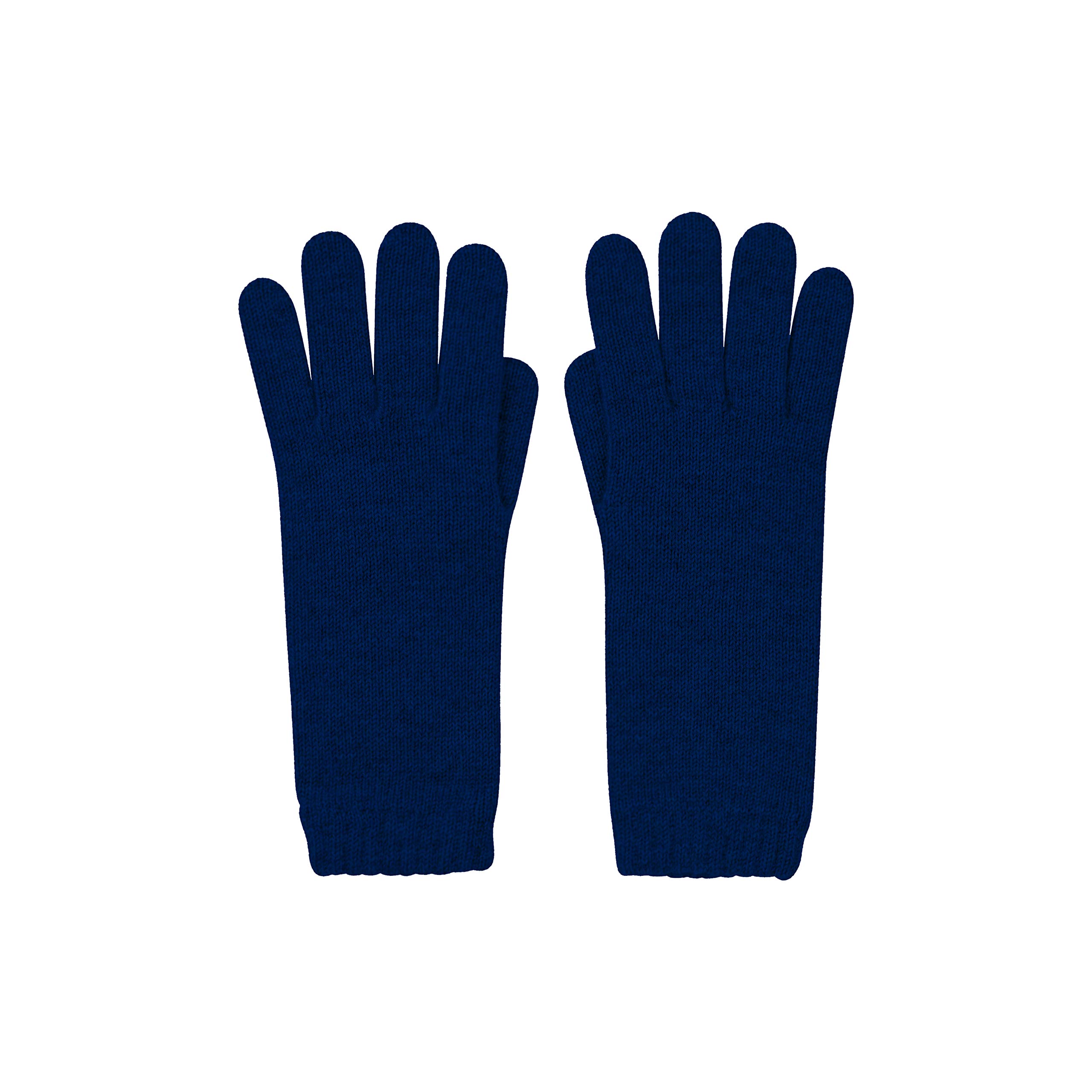 Jasmine Silk Women's Navy Blue 100% Cashmere Gloves Made In Scotland (Navy)