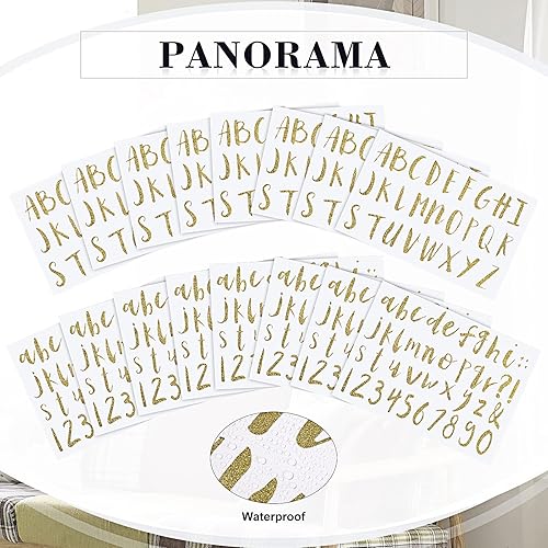 Miniatura 10 de 8 hojas de calcomanías de vinilo con letras del alfabeto cursivo, letras del alfabeto cursivo, etiquetas autoadhesivas de vinilo para álbumes de