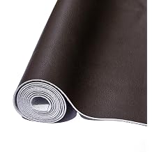 1.4mm Extra Thick Full Grain Faux Leather Fabric 54" Wide Heavy Duty PU Leather for Furniture & Auto Upholstery, Commercial Grade Natural Grain Texture, Premium Feel & Durability